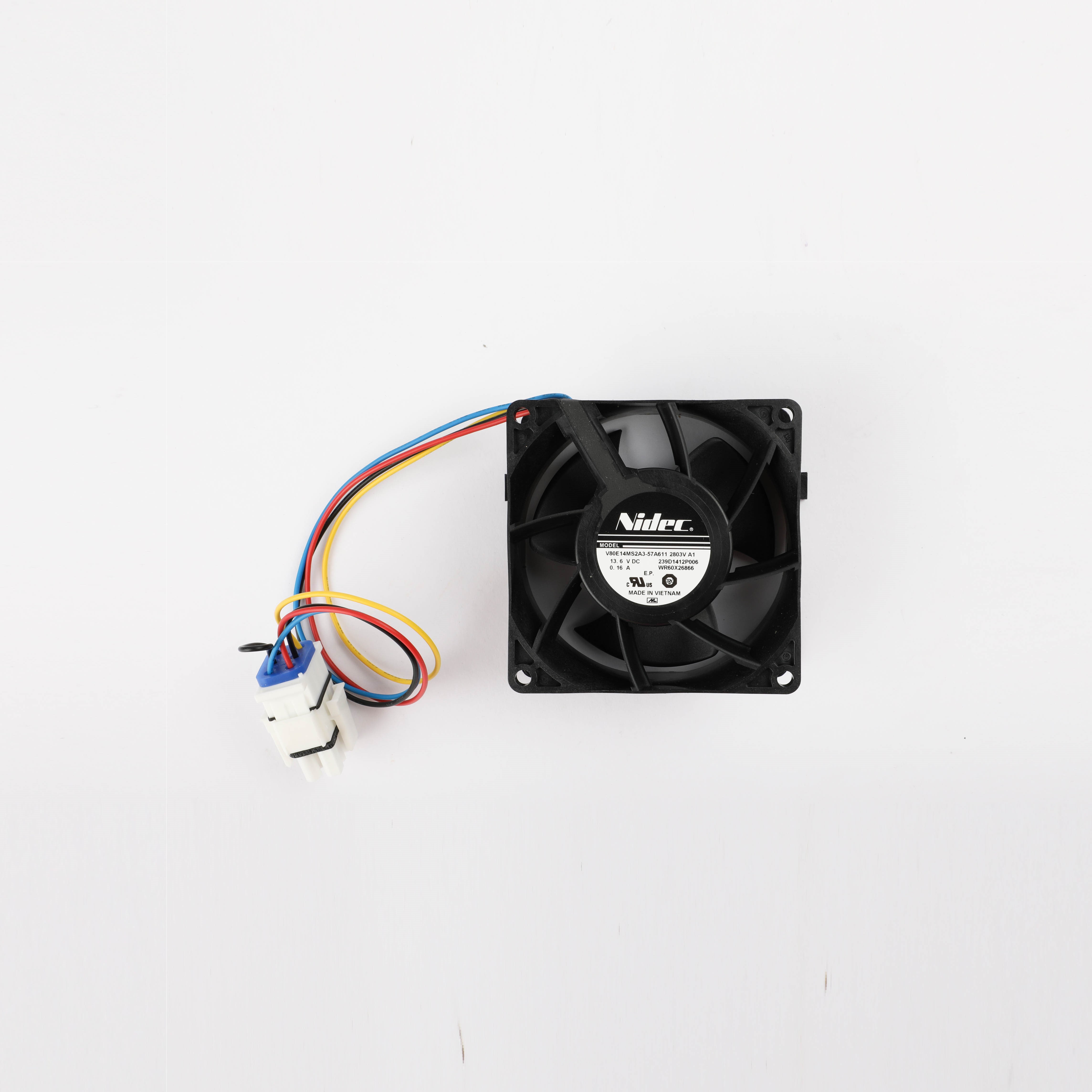 WR60X26866 GE Refrigerator Evaporator Fan Motor Assembly
