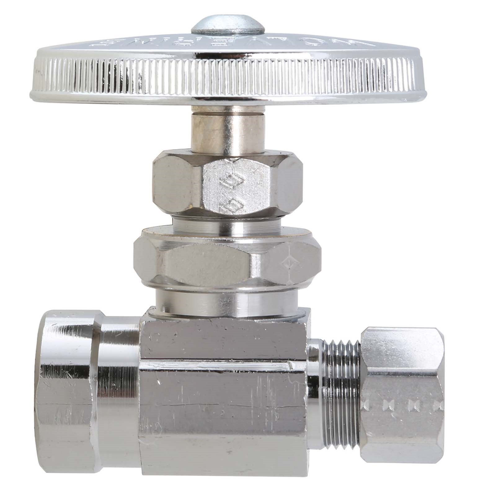 53342NL 1/2 FIP X 3/8 OD COMPRESSION BRASS MULTI-TURN STRA