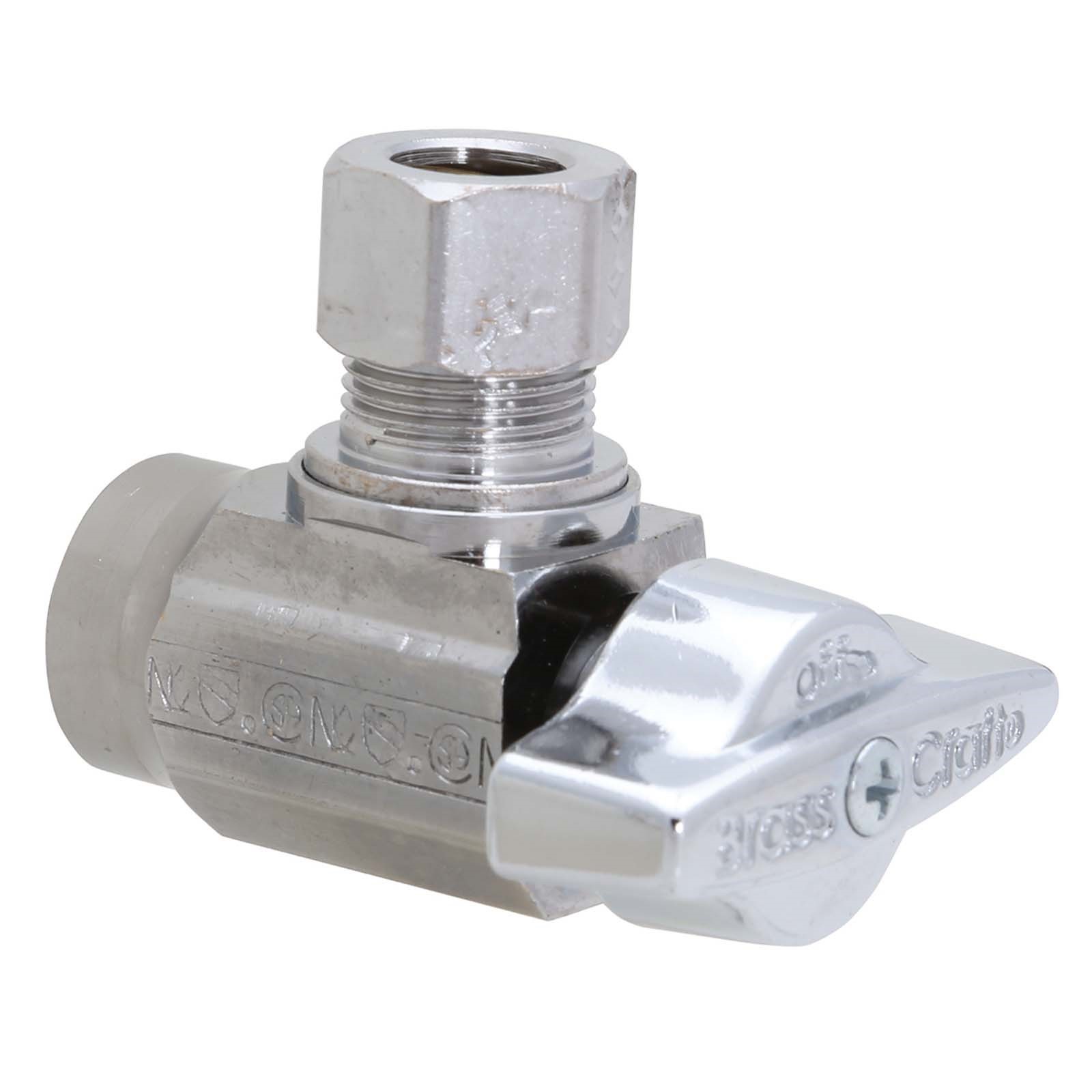 83405NL 1/2 SWEAT X 3/8 OD COMPRESSION CHROME PLATED BRASS