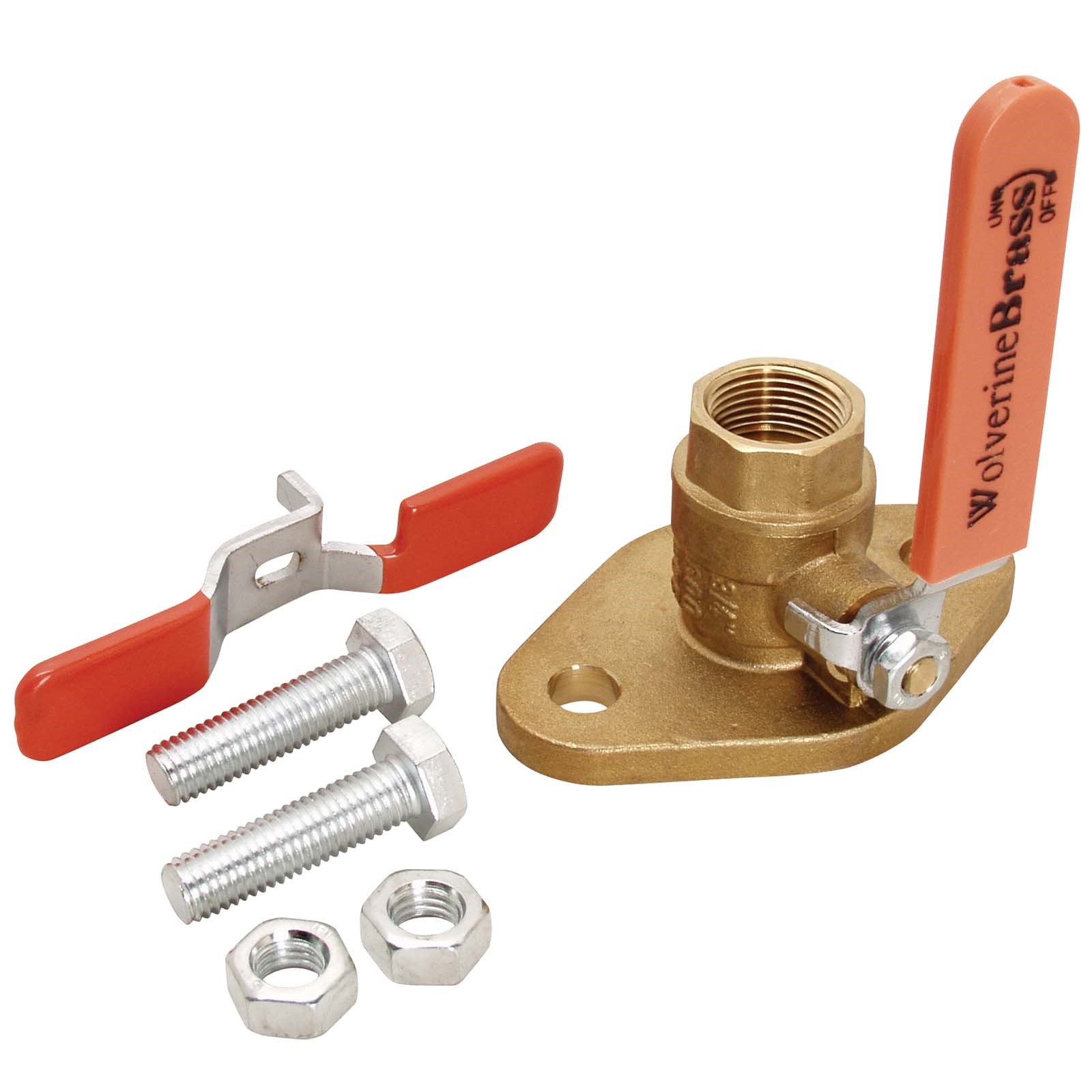 52576 3/4 FIP BRASS ISOLATION BALL VALVE PUMP FLANGE FOR