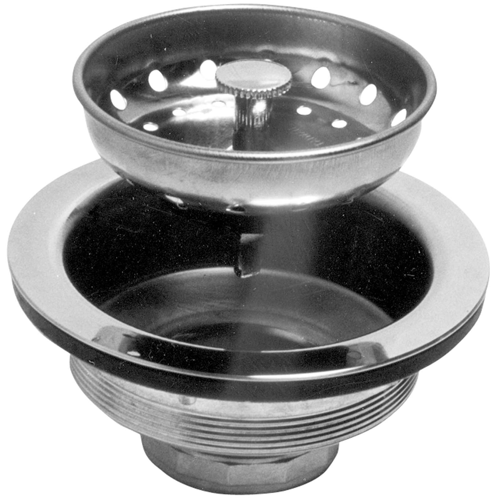 52814W POLISHED STAINLESS STEEL ECONOMY DUO SINK STRAINER