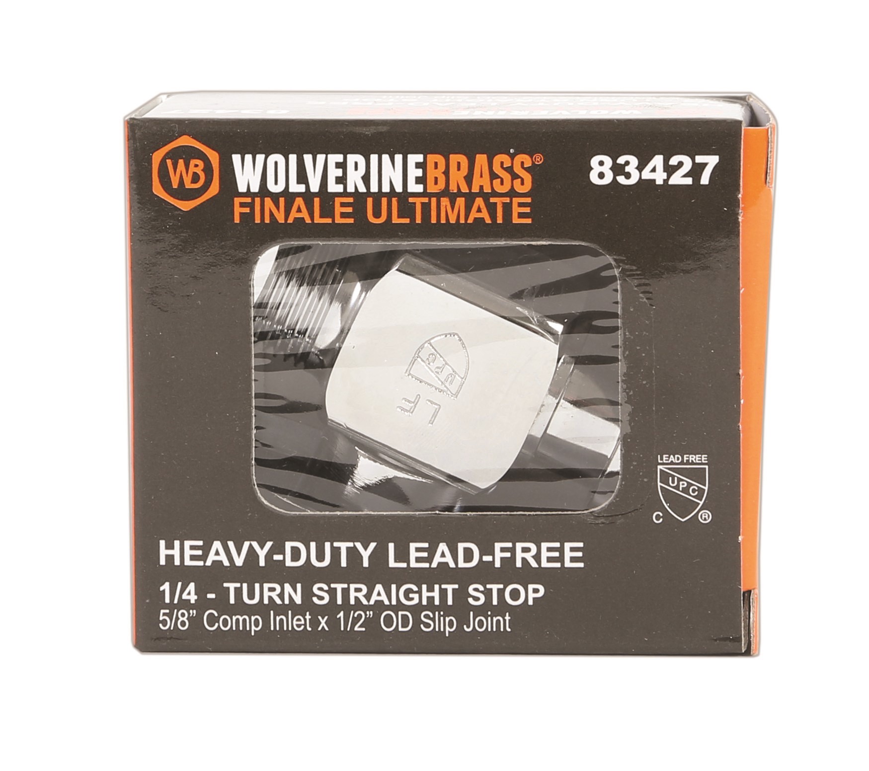 83427 5/8 COMP X 1/2 SJ 1/4 TURN HEAVY DUTY STRAIGHT STO