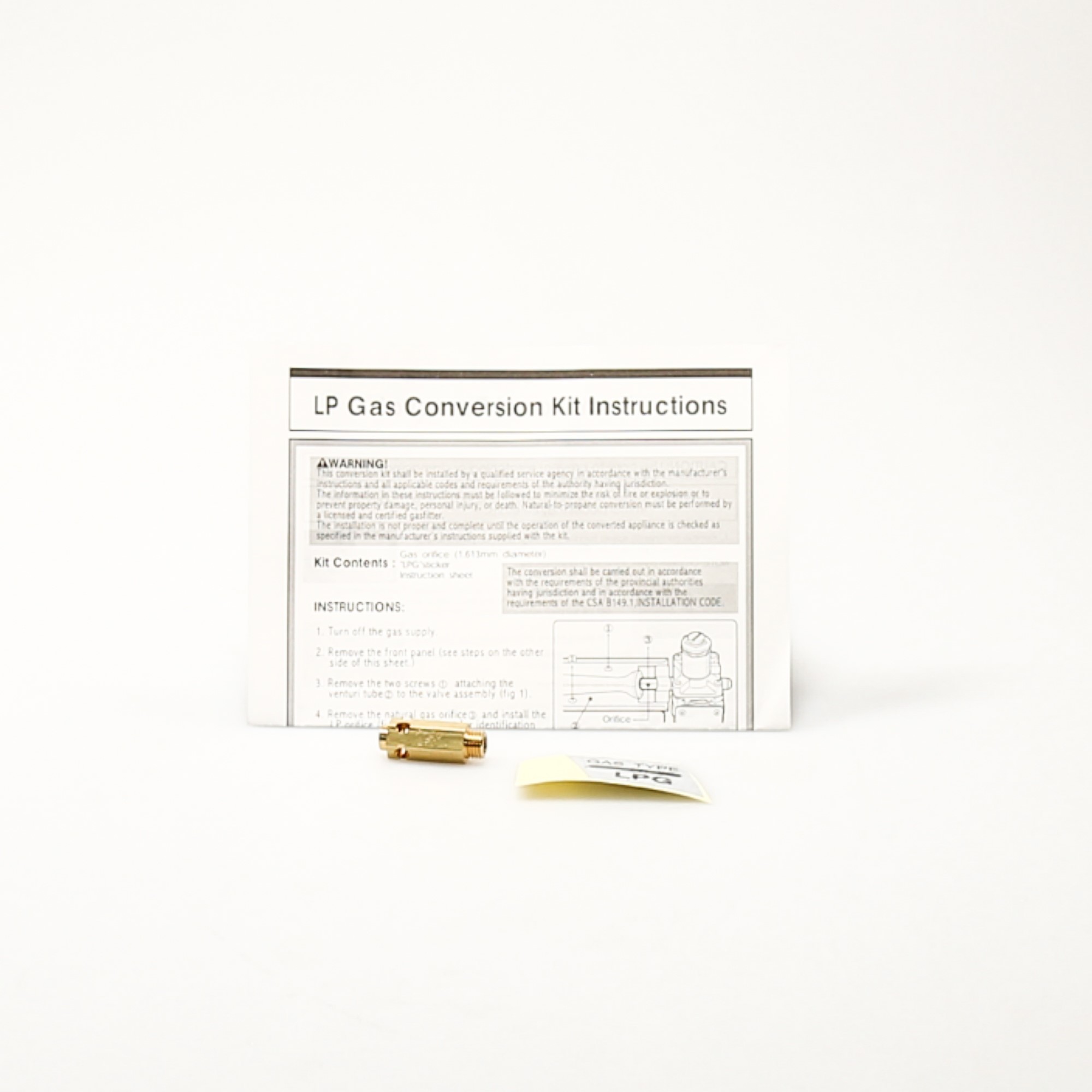 383EEL3002A LG Gas Dryer Converter LP Liquid Propane Conversion Kit