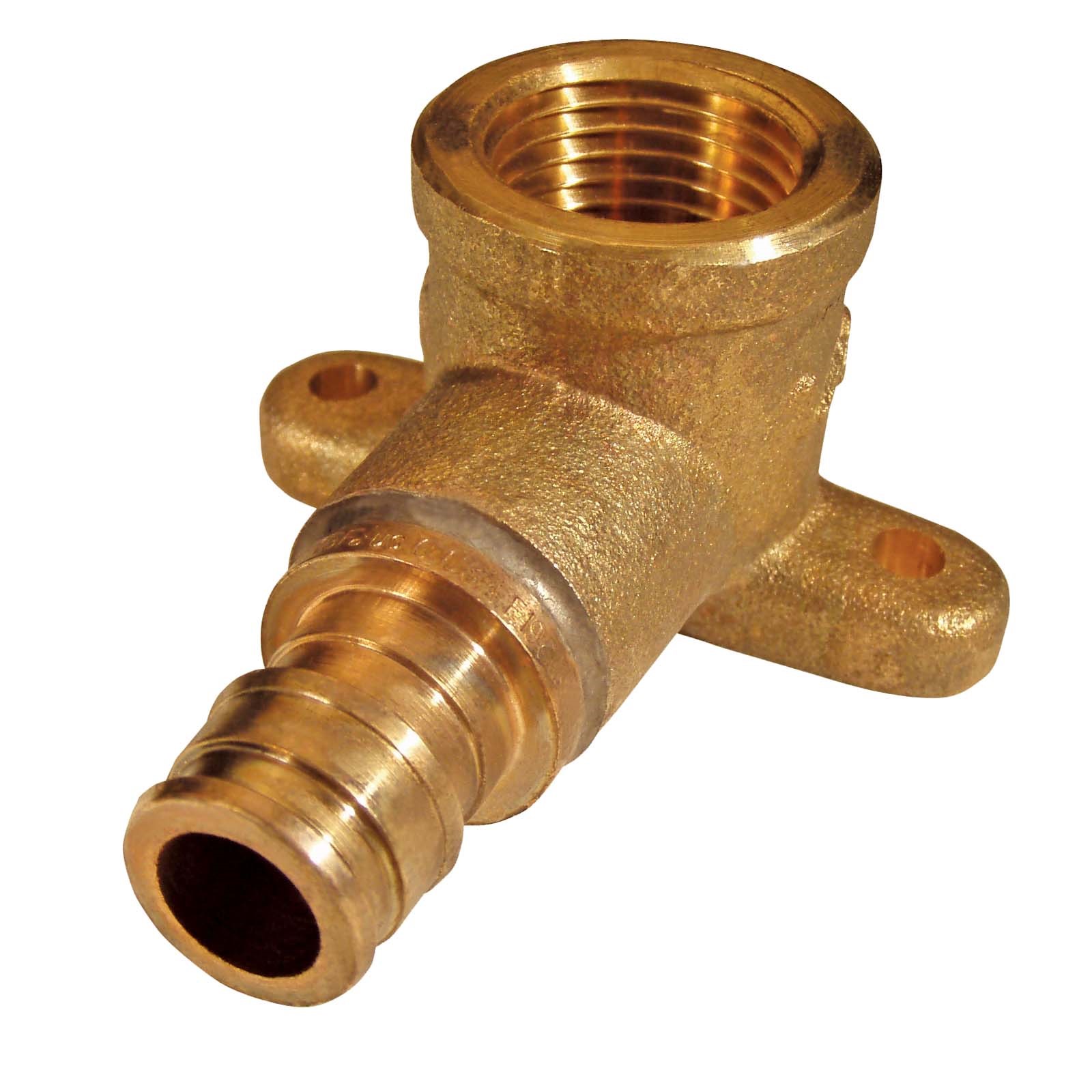 87340 1/2 PEX X FIP POWERPEX BRASS 90 DEG DROP ELBOW