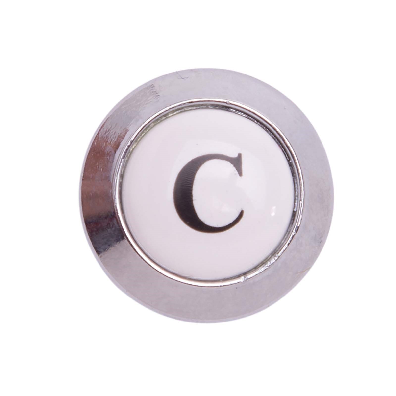 46606 CHROME PLATED PORCELAIN COLD INDEX BUTTON