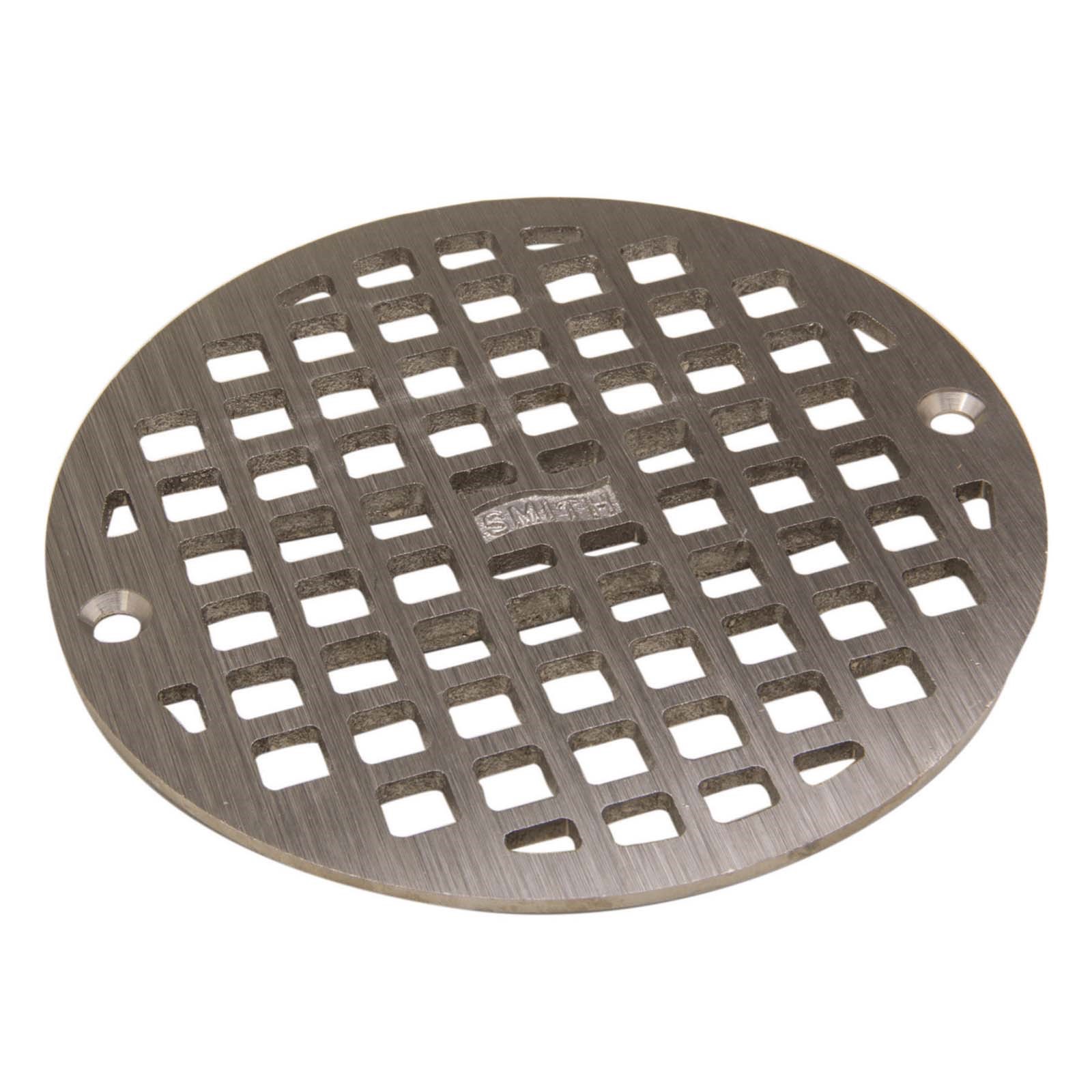 97431 5-5/8 OD BRONZE ROUND FLOOR DRAIN GRATE NICKEL