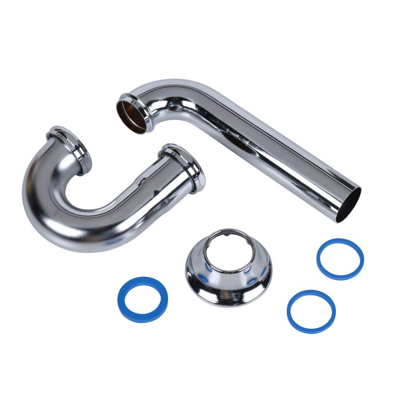 57754 1-1/2 P-TRAP W/ROD BRA NUTS 17GA,W/FLANGE, CH