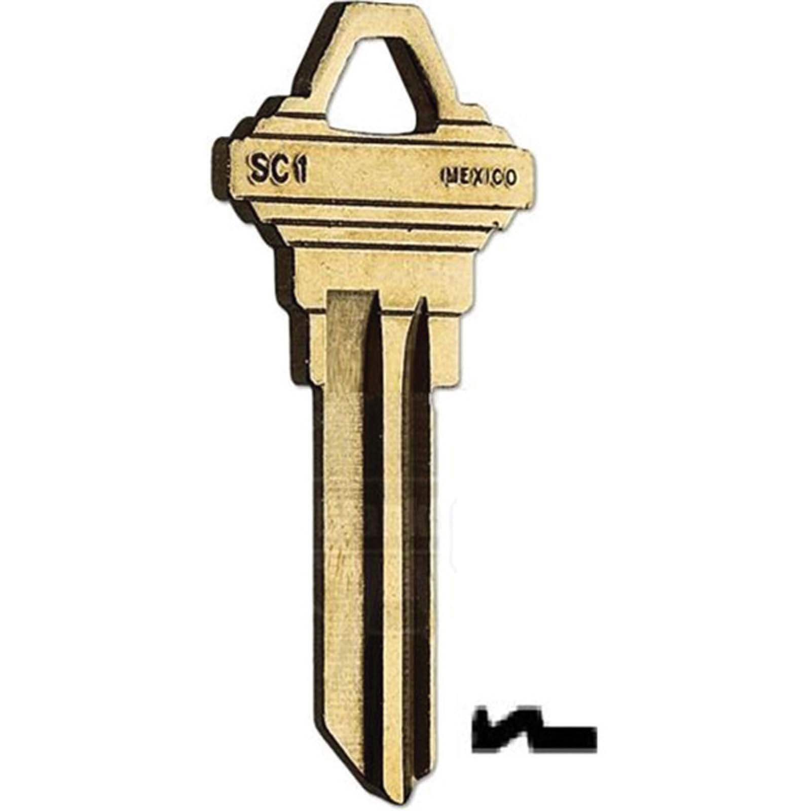 63056 BRASS SCHLAGE KEY BLANK, 5 PIN, 50/BOX