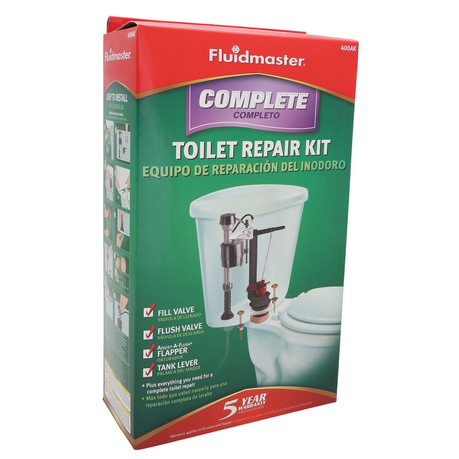80895W FLUIDMASTER 400AK COMPLETE TOILET TANK REPAIR KIT