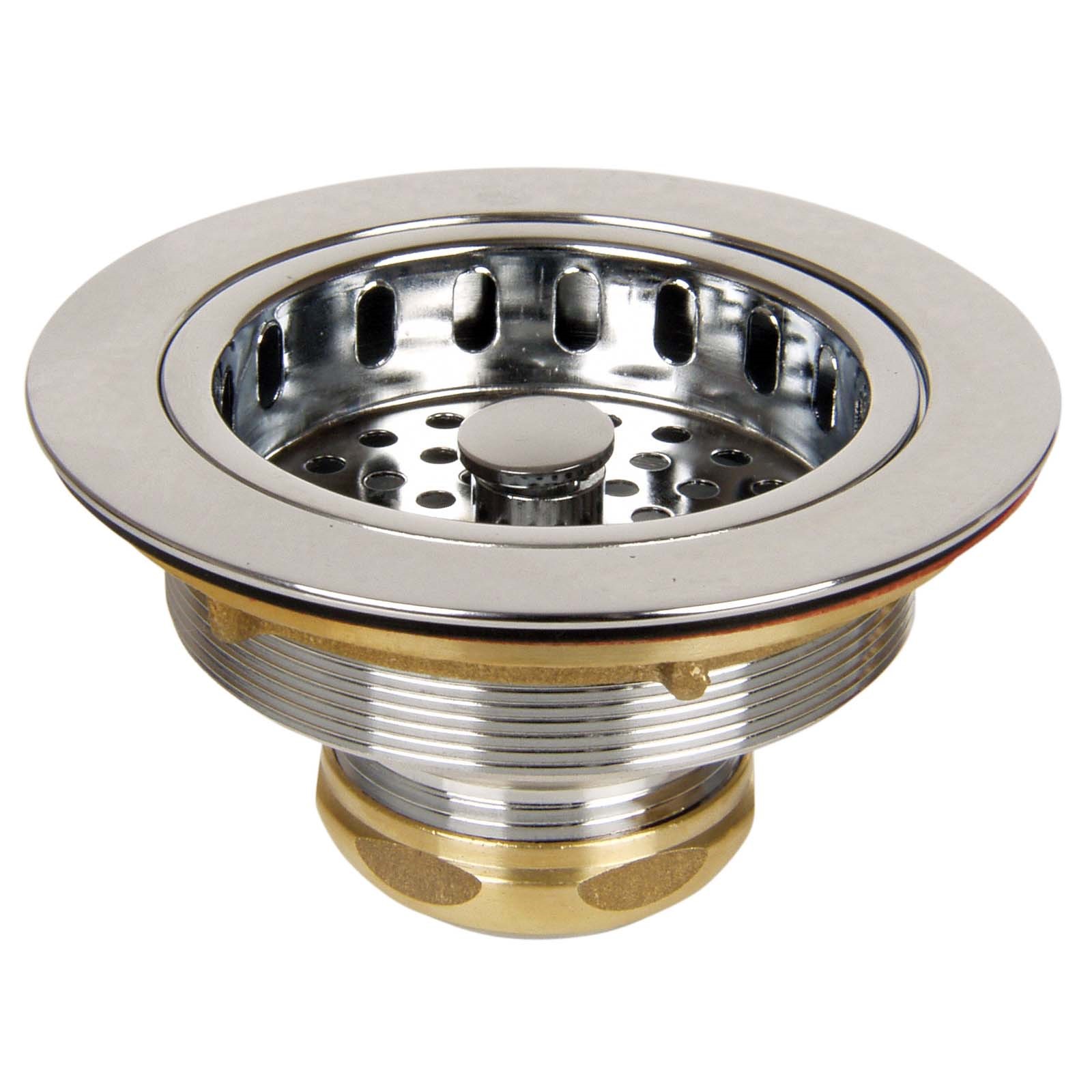 50732W CHROME PLATED FORGED BRASS HEAVY-DUTY SINK STRAINE
