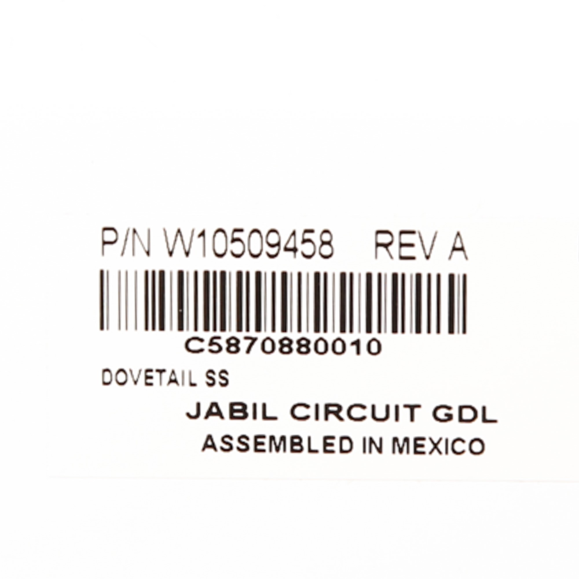 Whirlpool WPW10509458