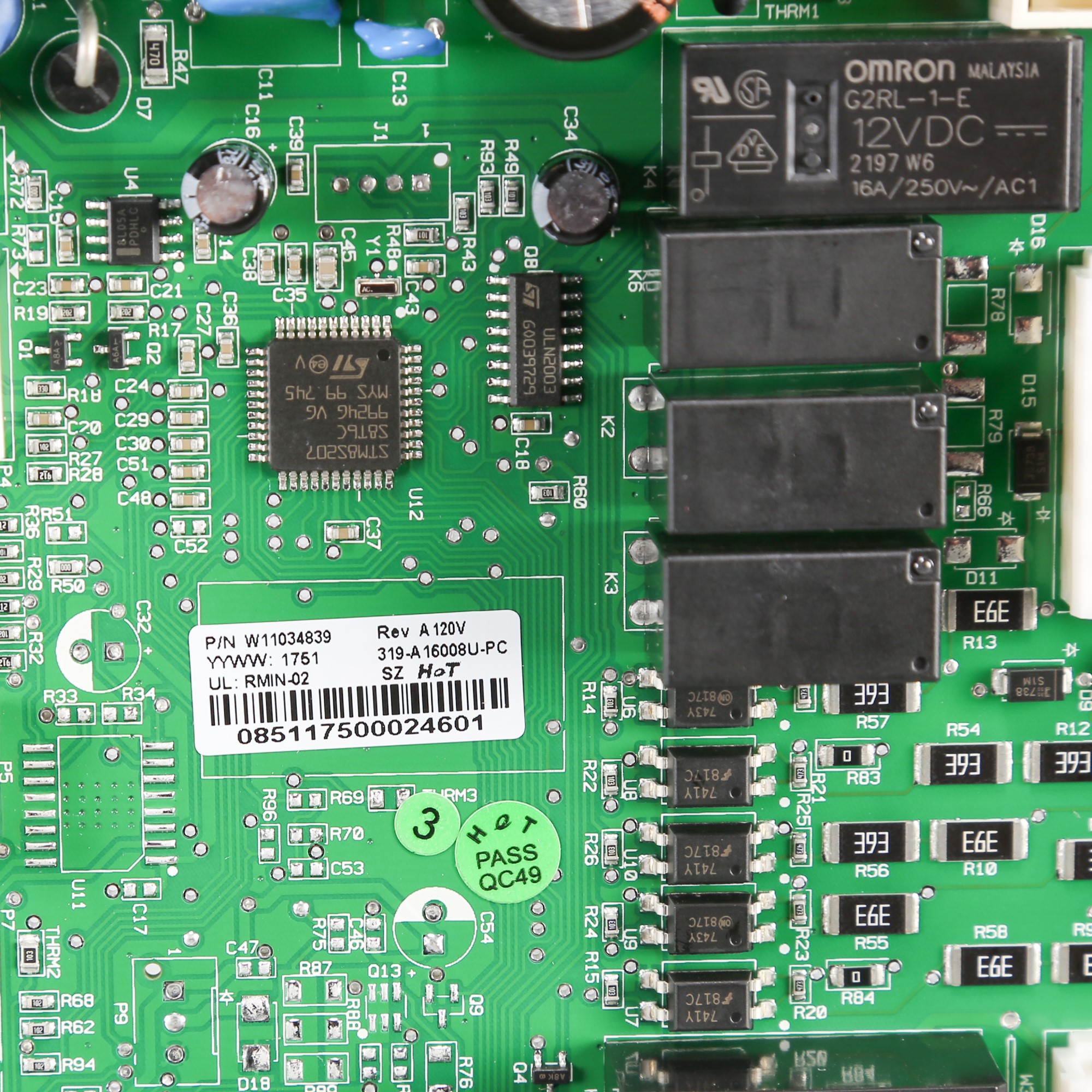 W11088499 Whirlpool Refrigerator Electronic Control Board