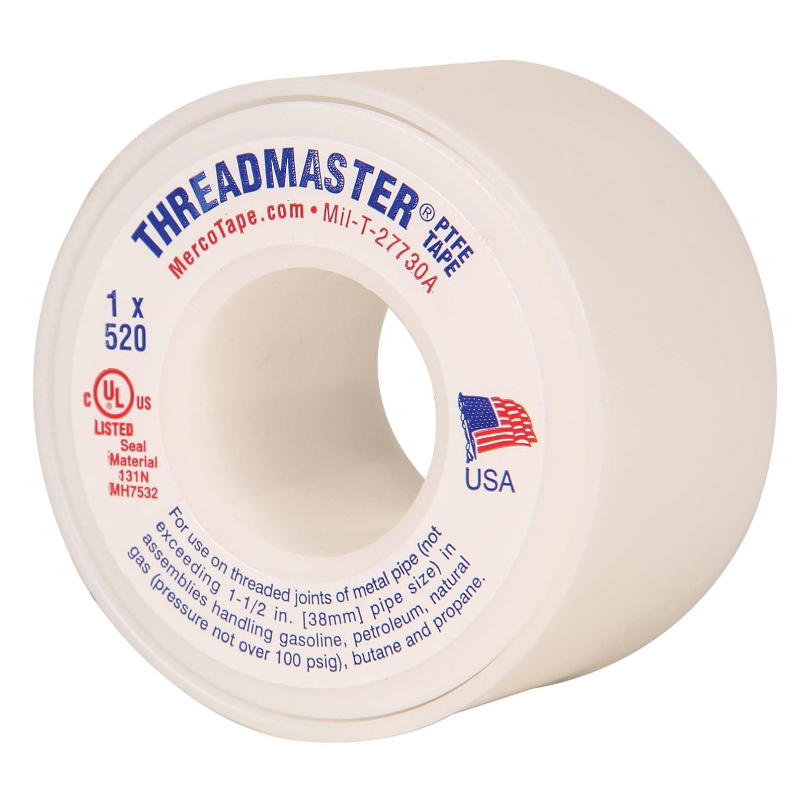 36389 TEFLON THREAD SEAL TAPE (DOMESTIC), 1 X 520
