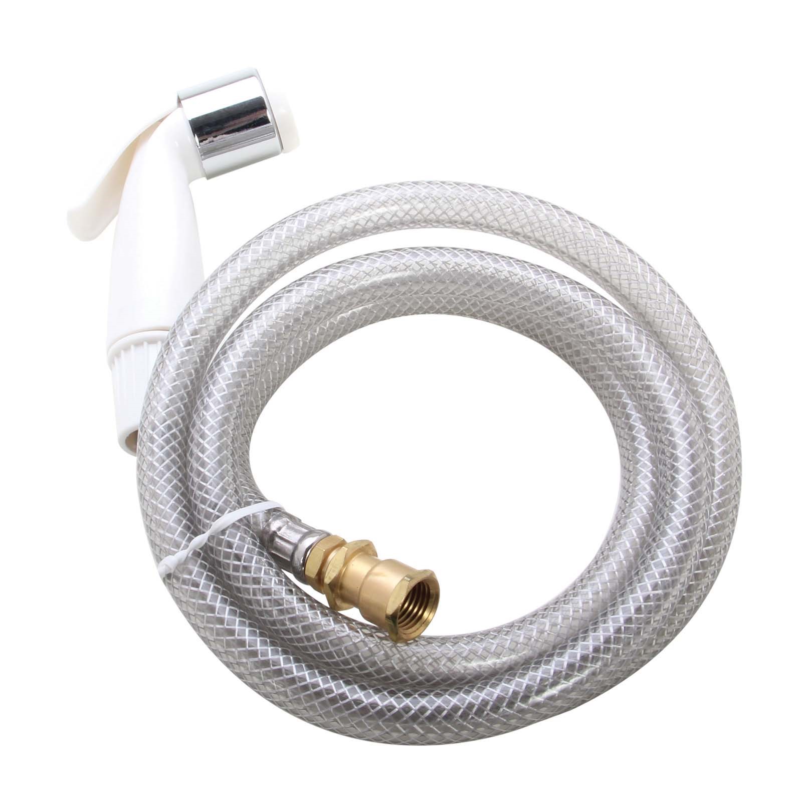 42687 WHITE SPRAY HEAD WITH HOSE AND GUIDE, 1/8 MIP X 48