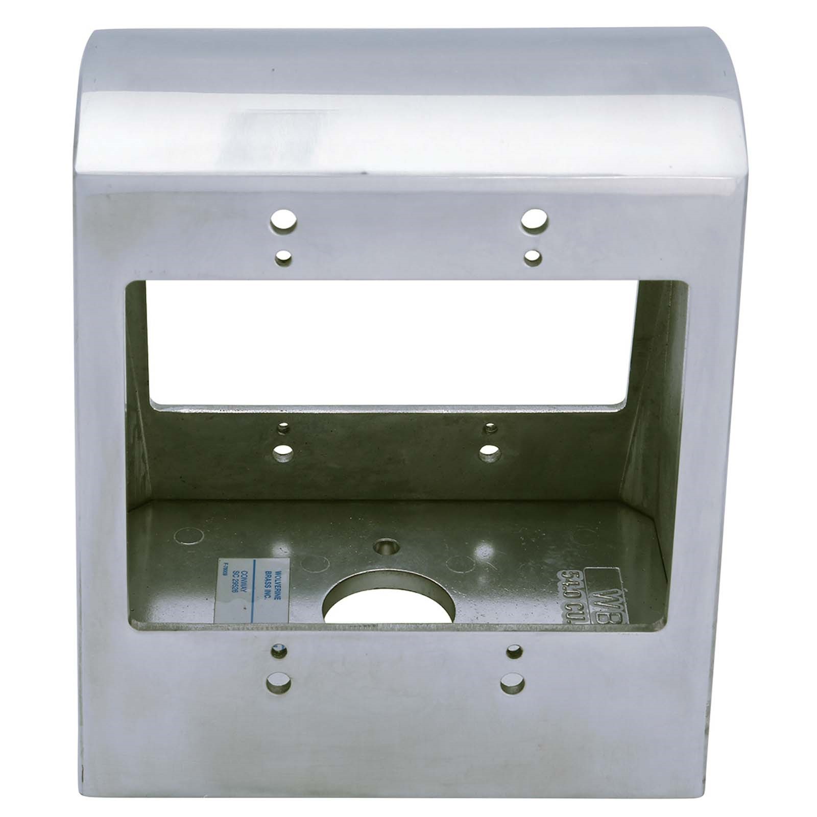 93903 DOUBLE FACE CAST ALUMINUM PEDESTAL OUTLET BOX, POL