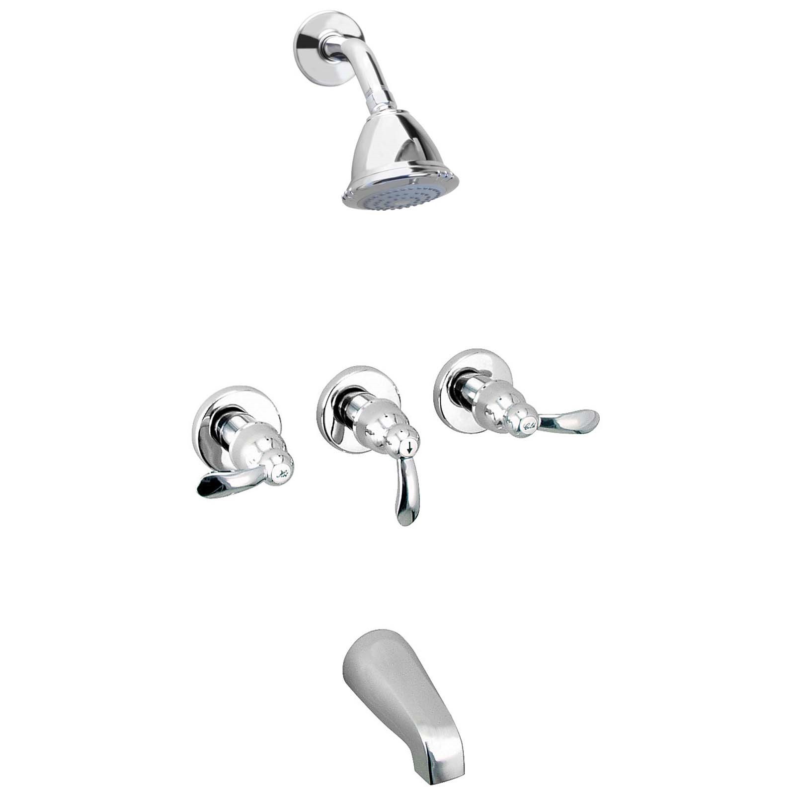 EST0360 ESSENCE THREE HANDLE NON-PRESSURE BALANCED TUB & S