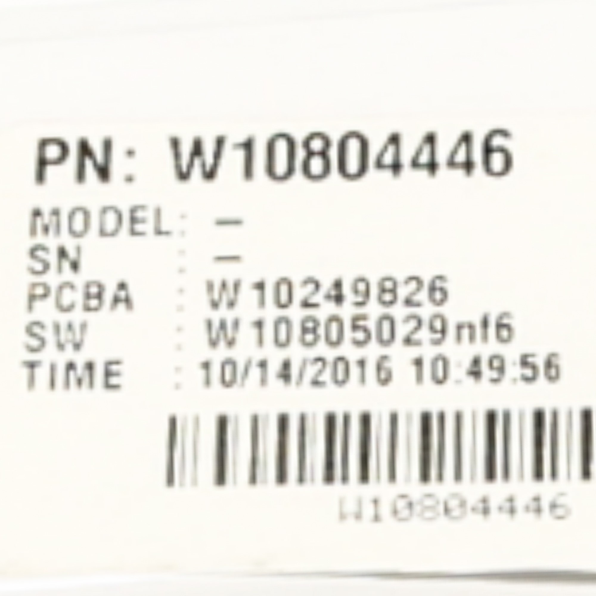 Whirlpool W10849080