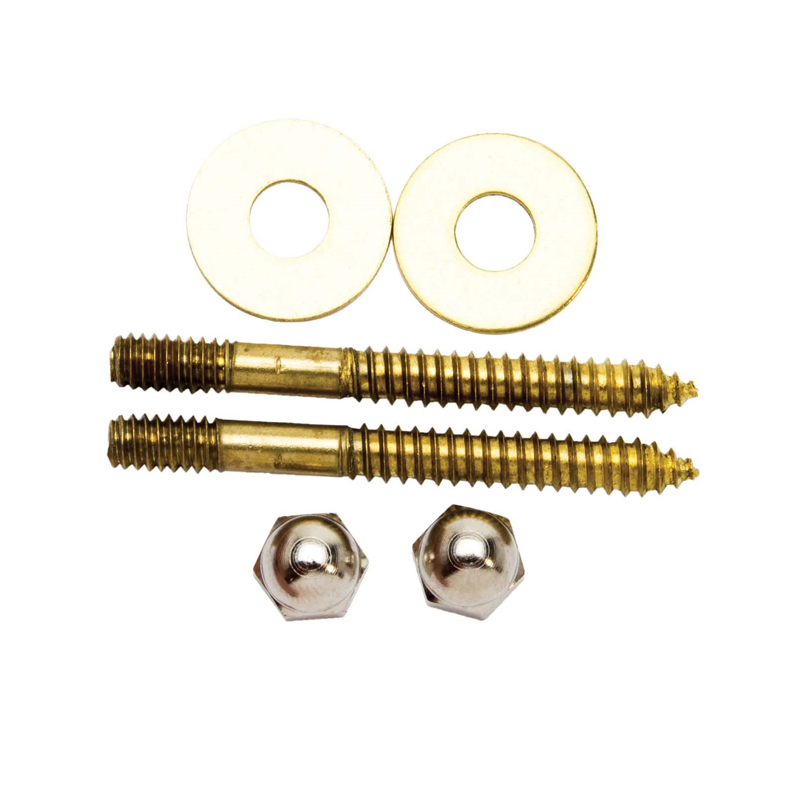 43970 SOLID BRASS CLOSET SCREW PAIR, 1/4 X 2-1/2