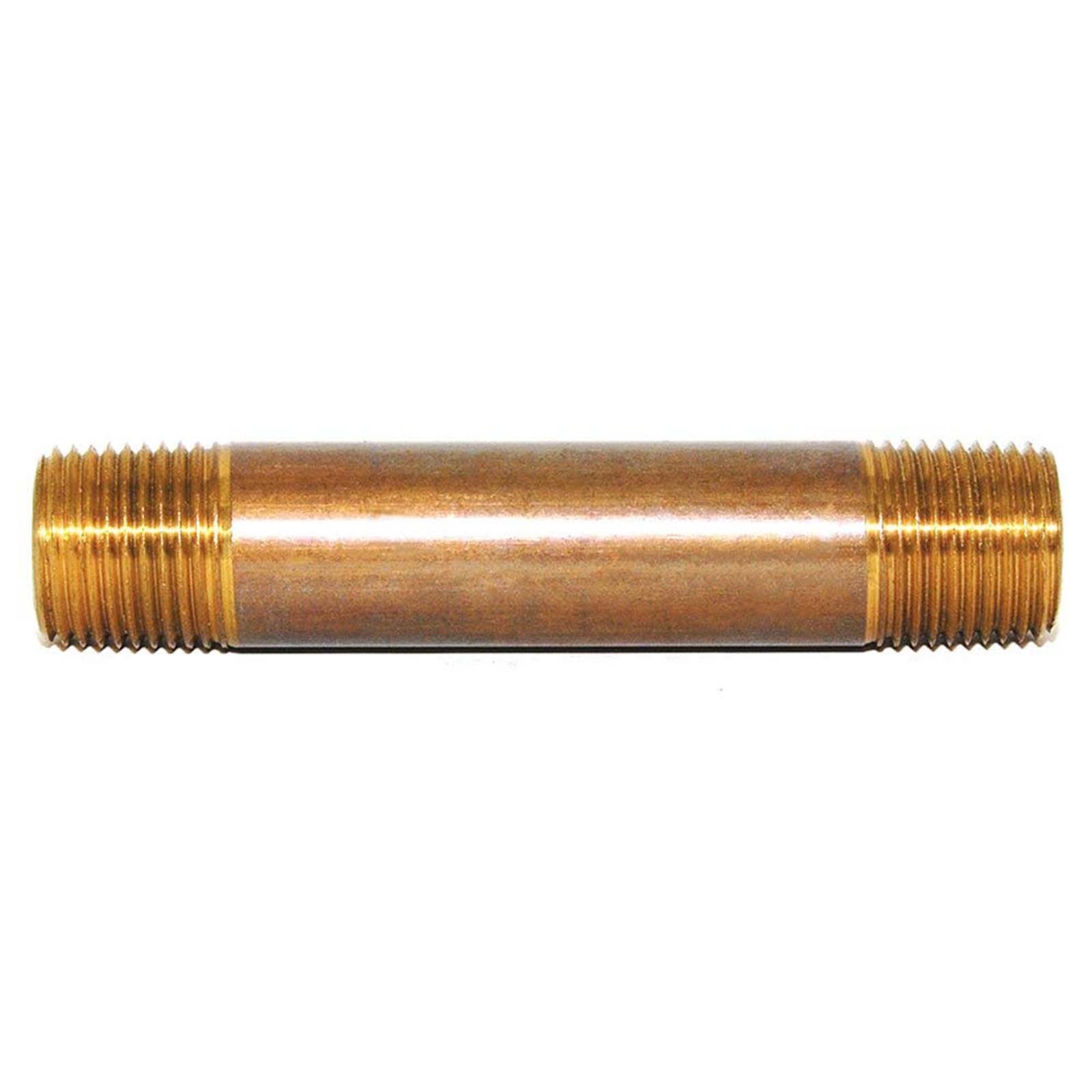 83180 3/4 X 8 STANDARD RED BRASS PIPE NIPPLE
