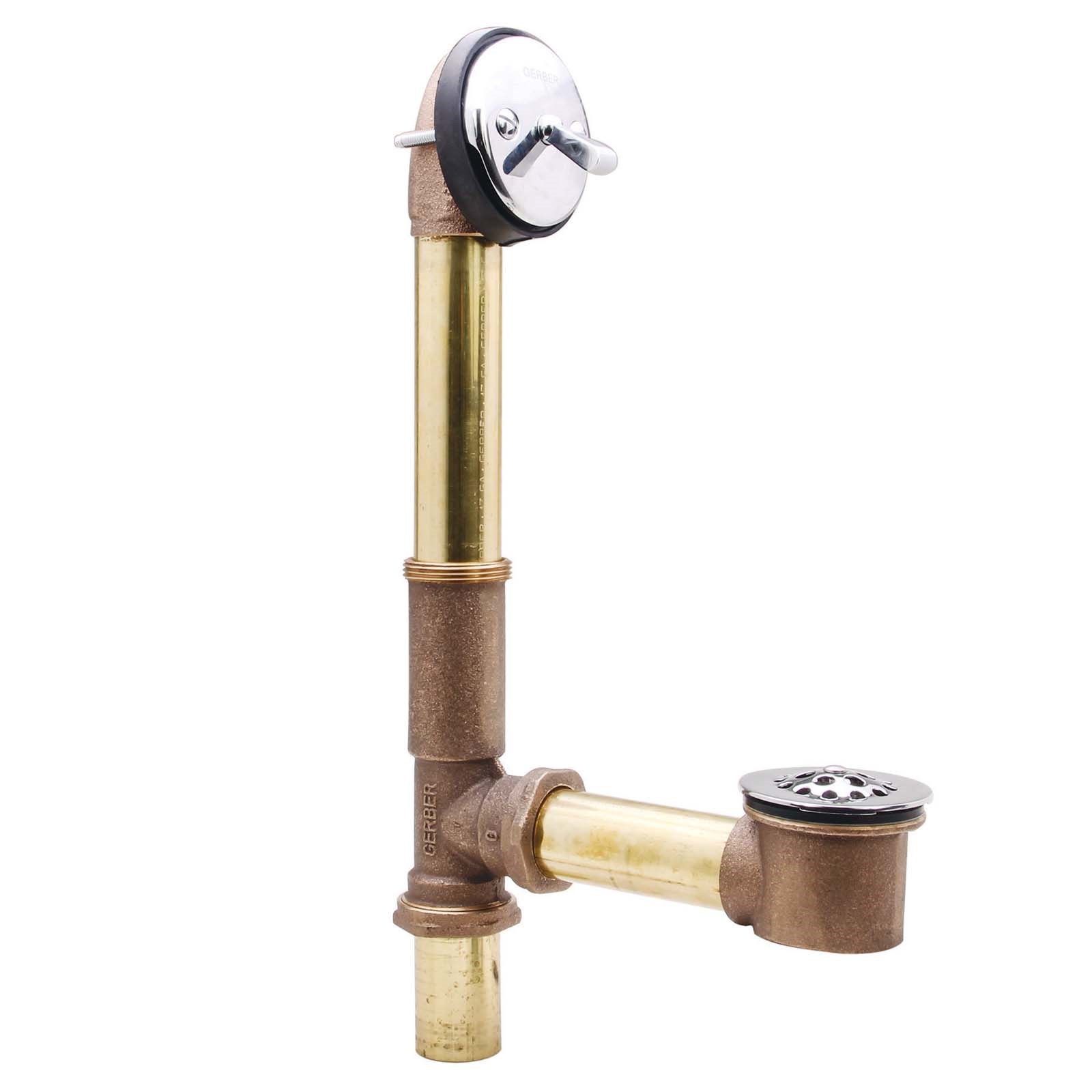 59458 1-1/2 17 GAUGE BRASS BATH WASTE WITH TRIP LEVER CH
