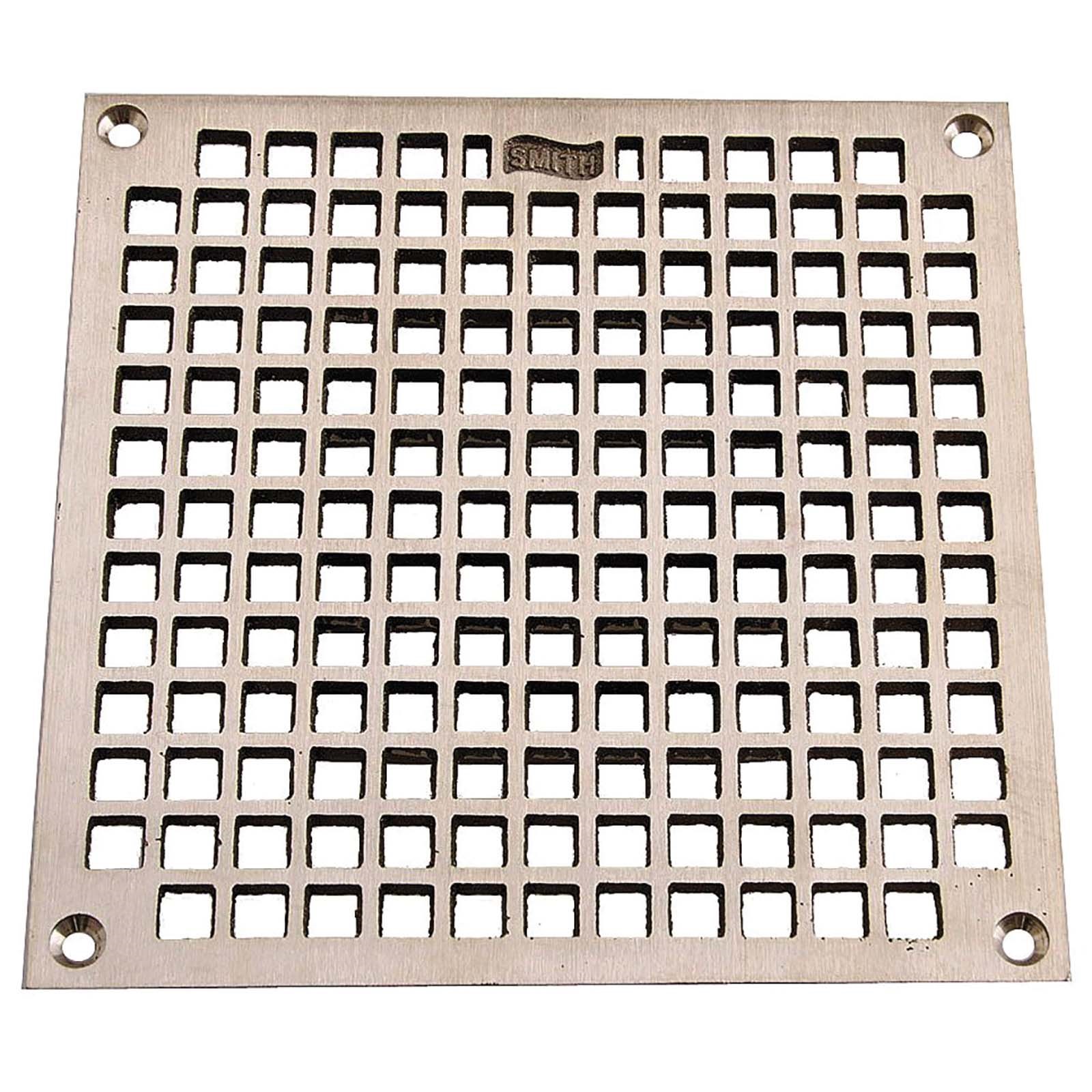 90020 7-3/8 OD SQUARE FLOOR DRAIN GRATE NICKEL BRONZE