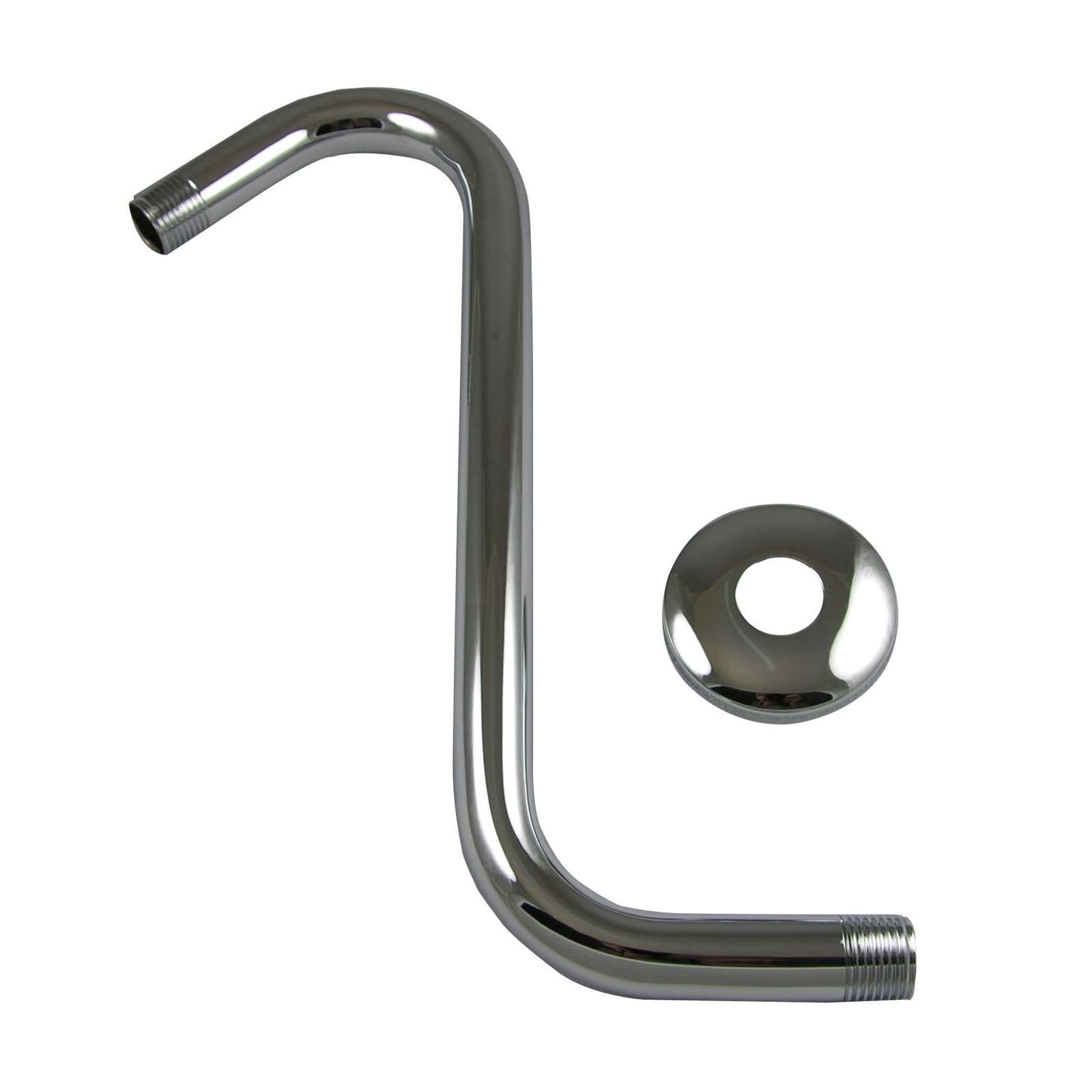 51128 SOLID BRASS SHOWER-UP SHOWER ARM WITH FLANGE, CHRO