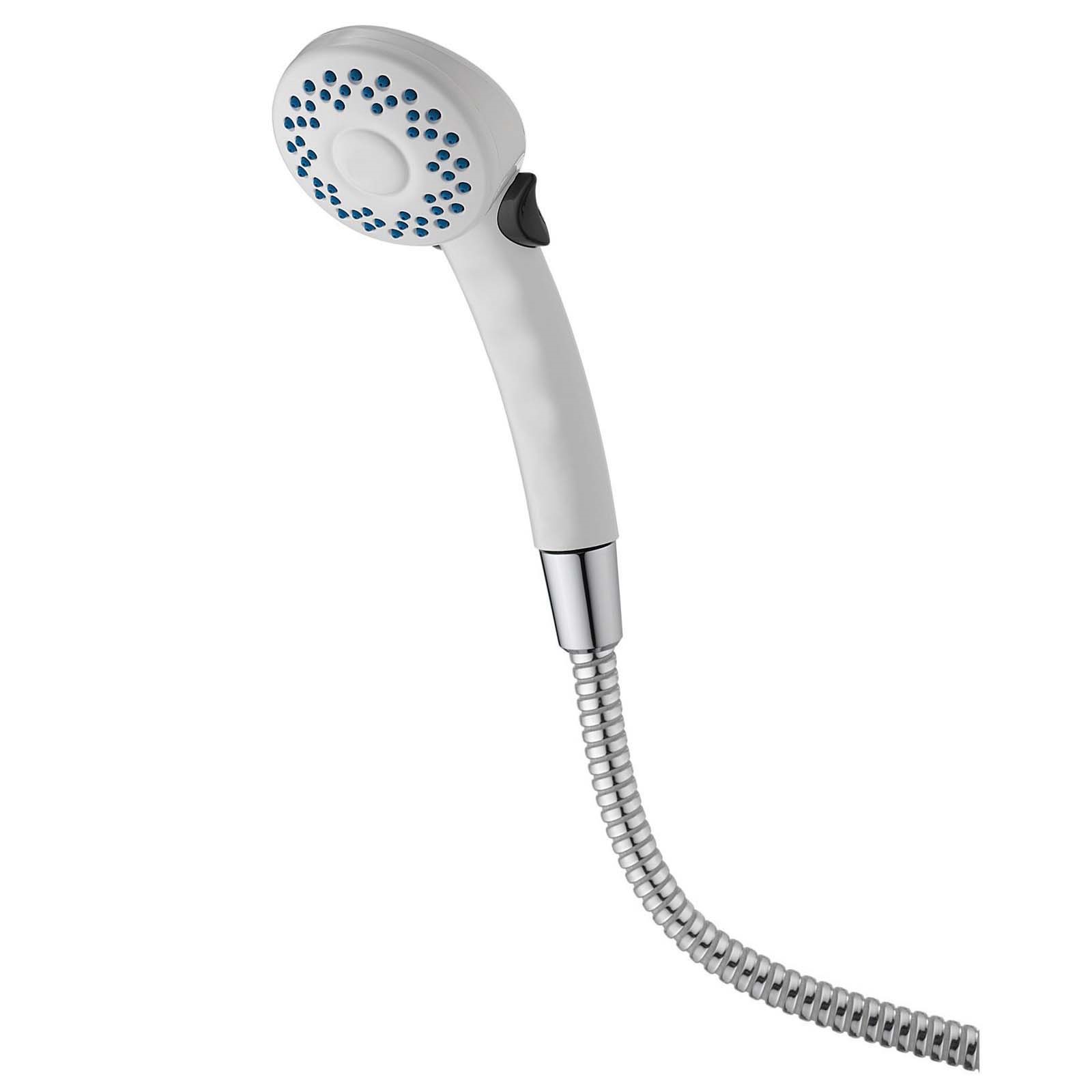 51077 DELTA WHITE HAND SHOWER W/ PUSHBUTTON