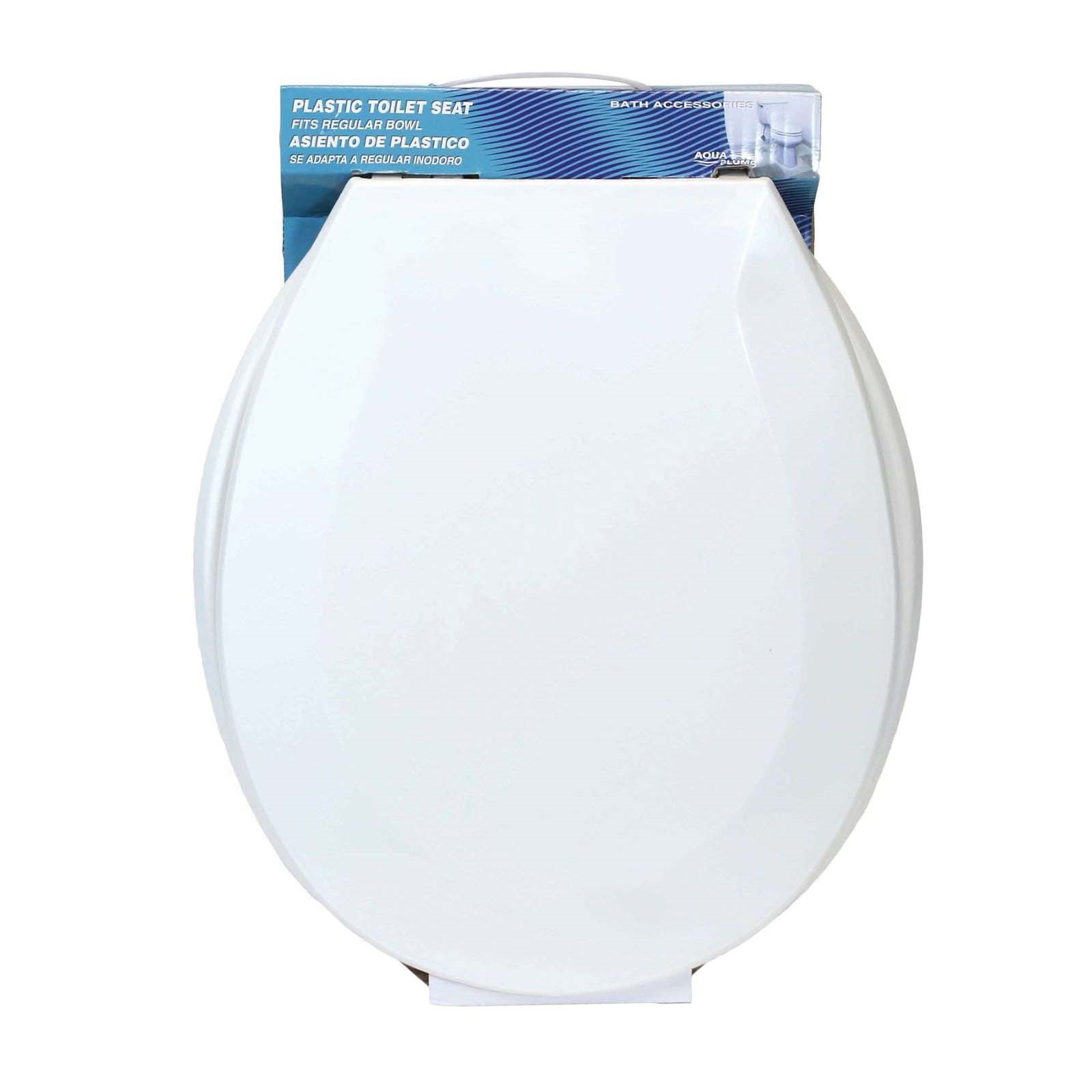 41929 WHITE PLASTIC ECONOMY CLOSED FRONT TOILET SEAT WIT