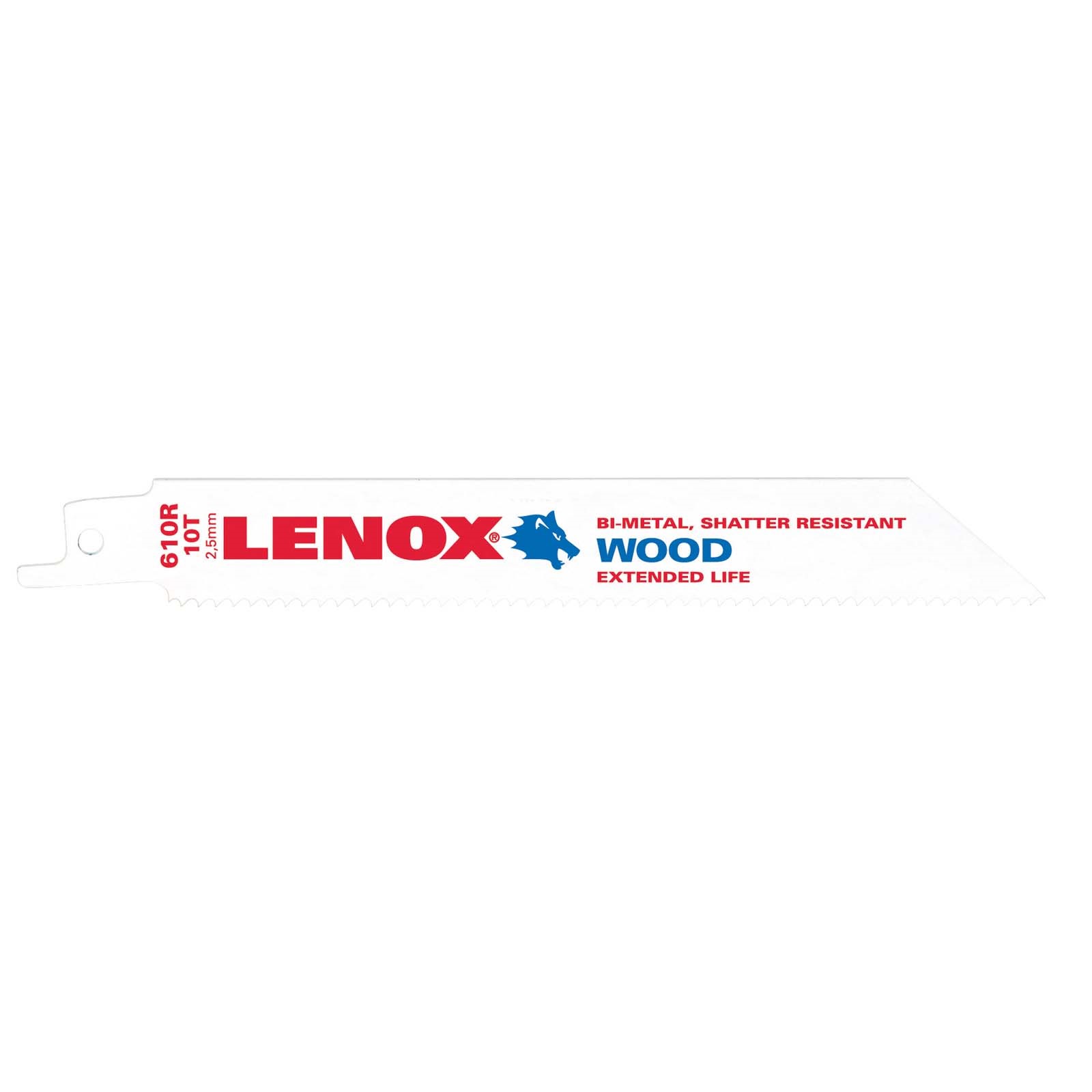 20940 6 10TPI RECIPROCATING SAW BLADE, WOOD/PLASTIC/ALUM