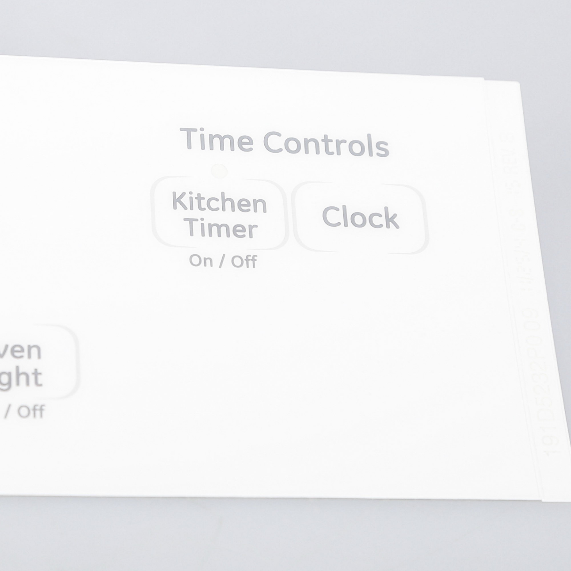 WB27T11014 GE Oven Faceplate Graphics (White)