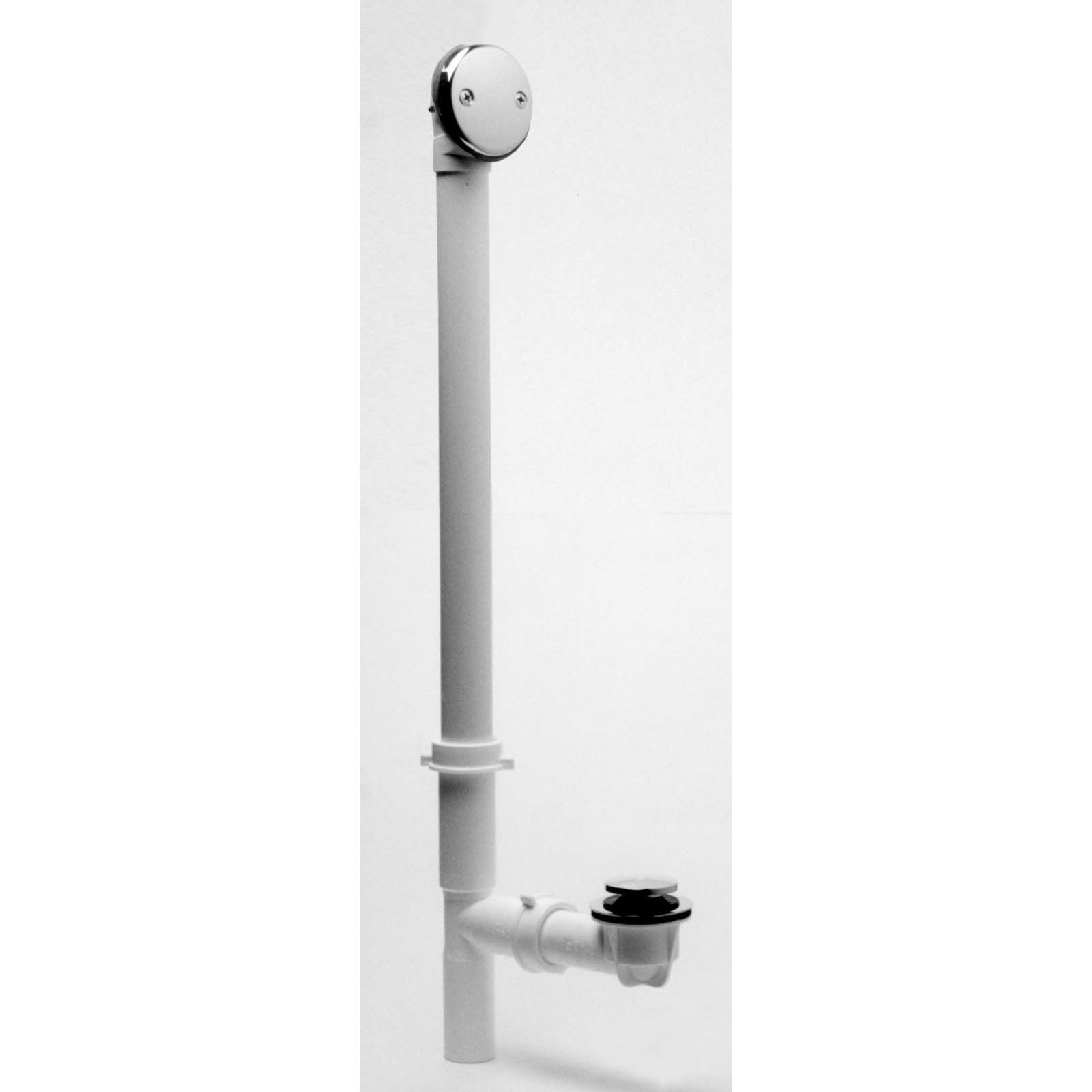 53320 POLYPROPYLENE TOE TOUCH BATH WASTE WHITE/CHROME PL