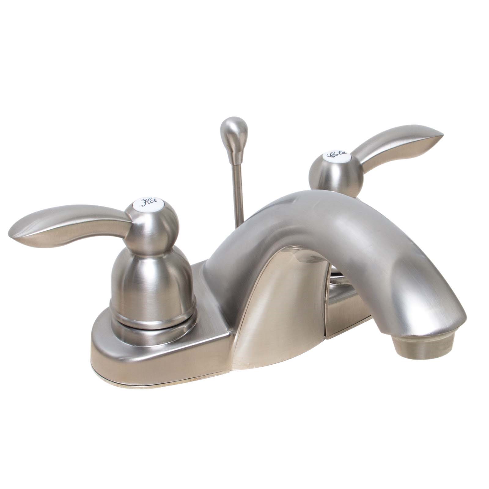 ESC1460 ESSENCE TWIN HANDLE LAVATORY LEVER HANDLE W/PU,BN