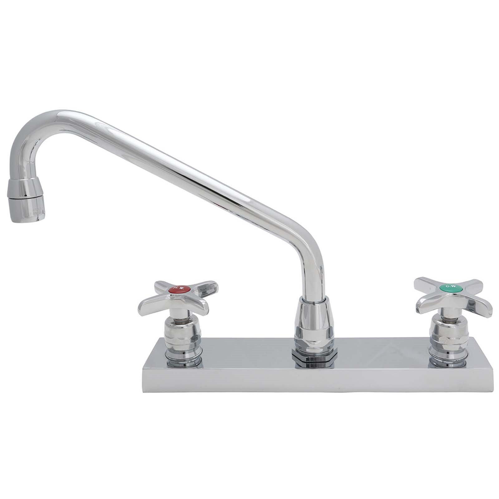 9334657 DECKMOUNT 8 CTRS CROSS HANDLES/ 8 SWING SPOUT