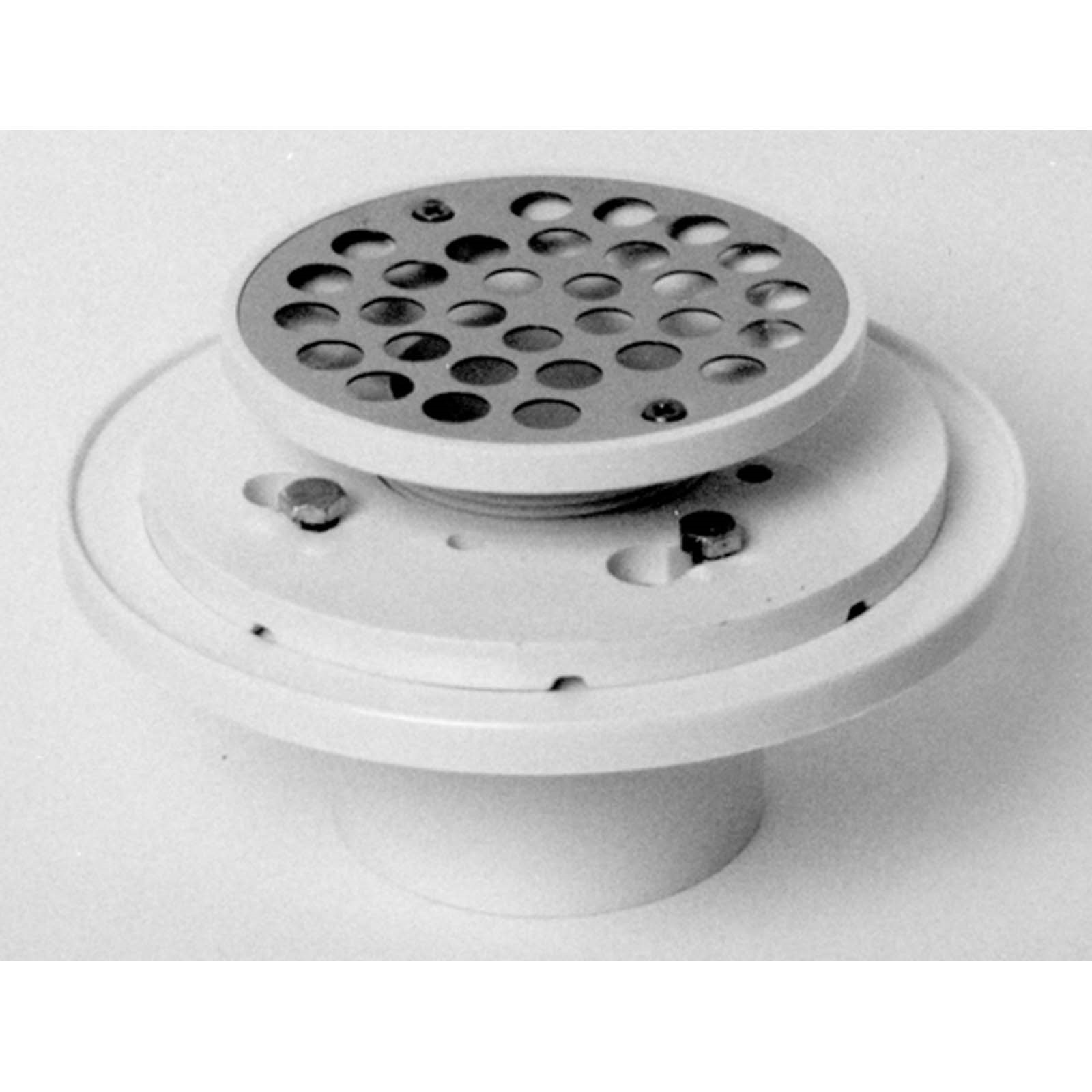 51286W PVC/STAINLESS STEEL FLOOR DRAIN STRAINER WITH CLAM