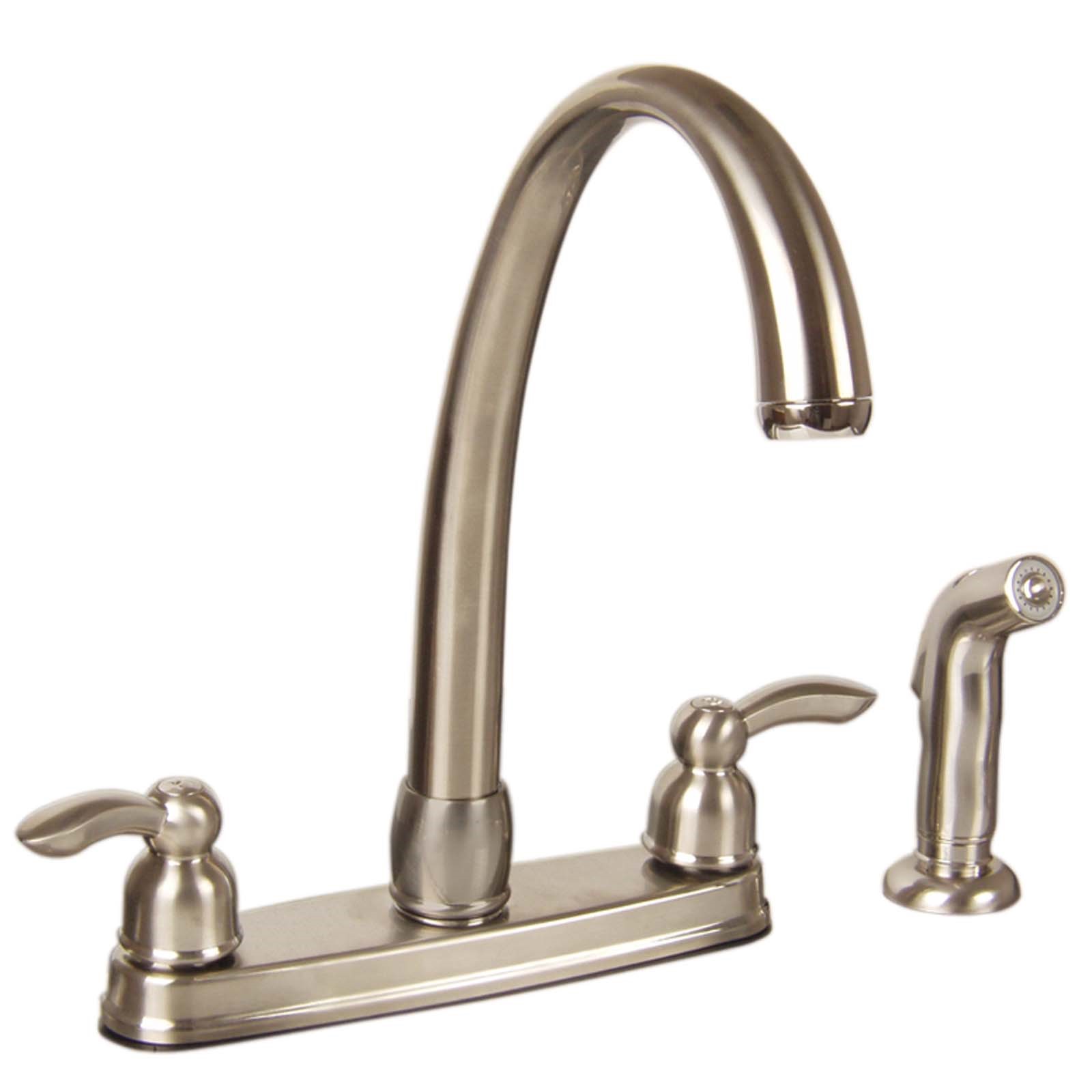 ESK7440 ESSENCE TWIN HANDLE KITCHEN HI-RISE, W/SPRAY, BN