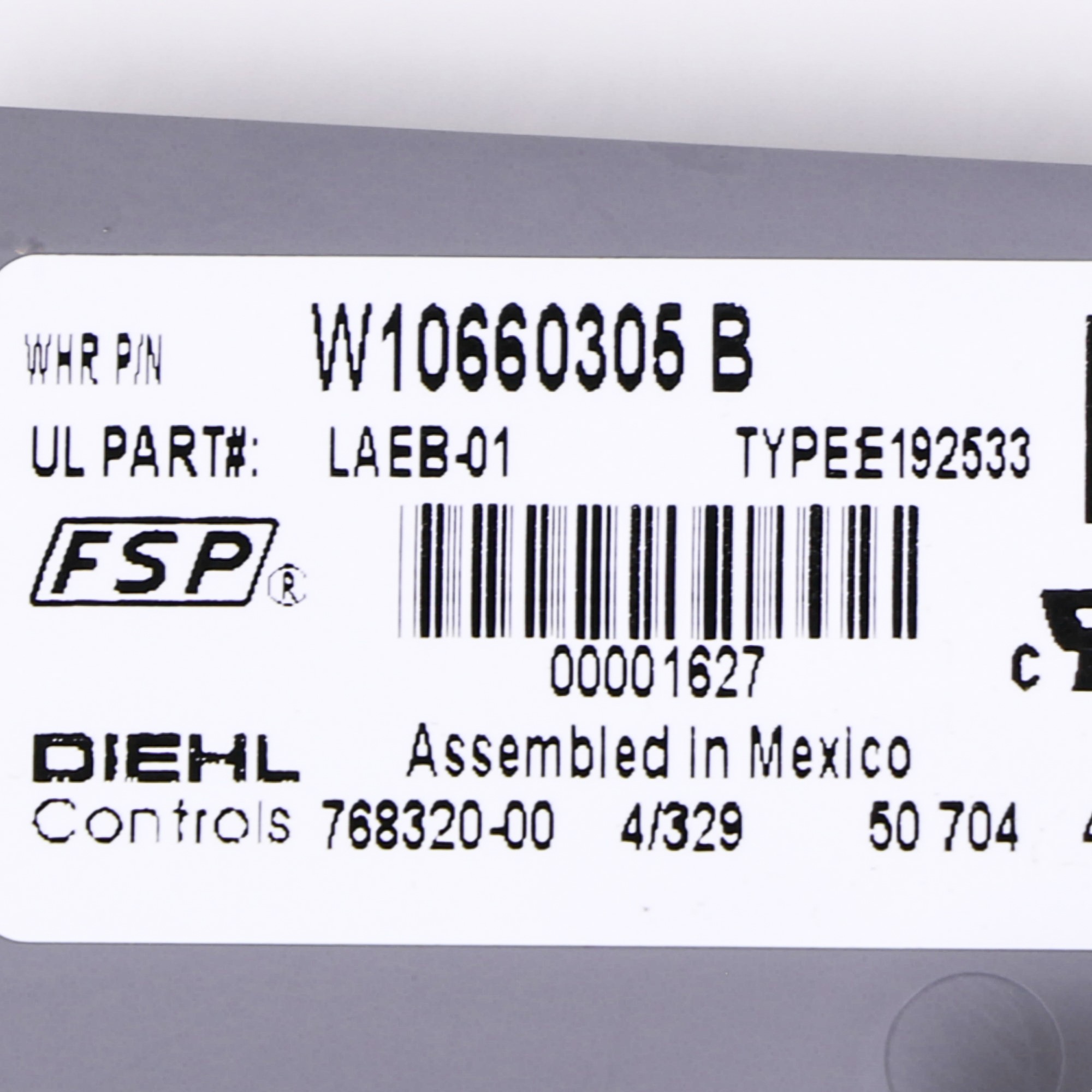 WPW10660305 CNTRL-ELEC