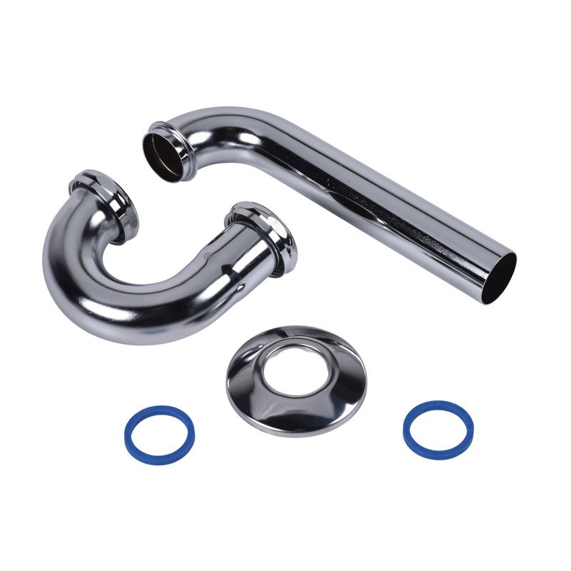 57766 1-1/4 P-TRAP W/ROD BRA NUTS 20GA, CH