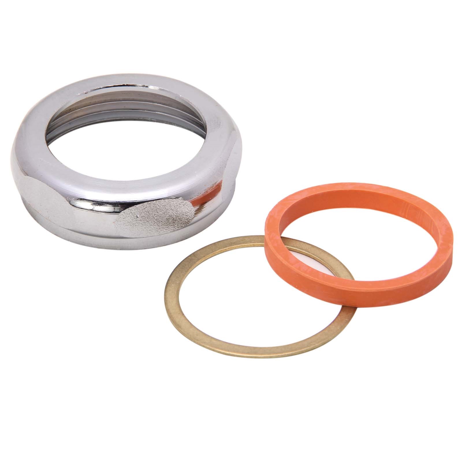 36707 S/J NUT 1-1/4X1-1/4 BRASS CH W/WSHR & RING