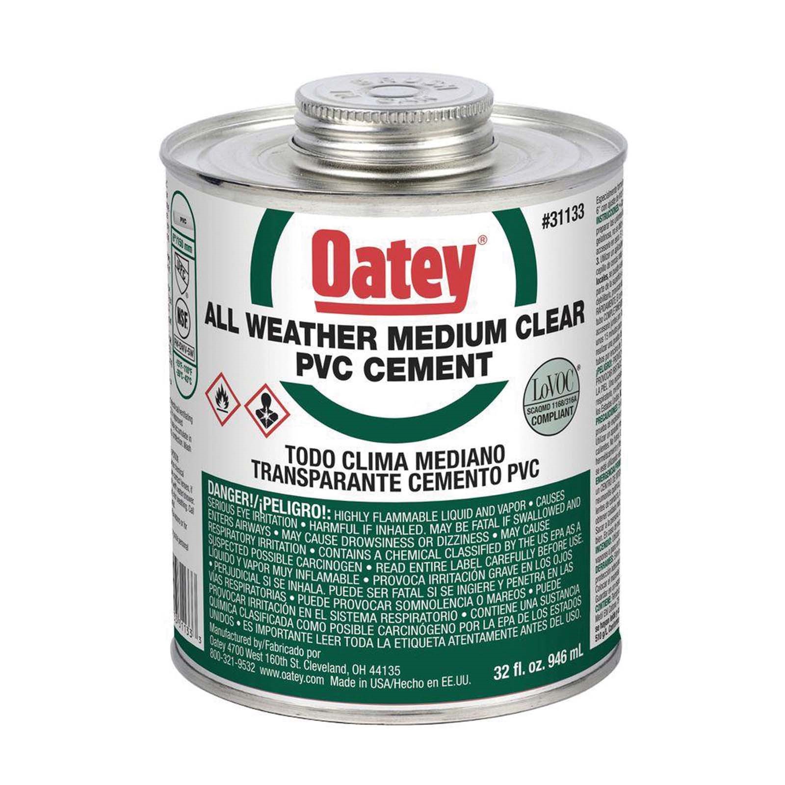 80432 OATEY 31133 ALL WEATHER MEDIUM HOT AND COLD PVC CE