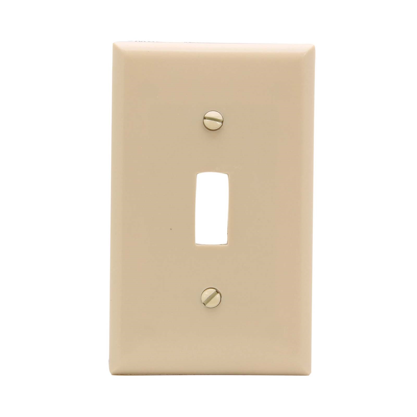 67033 BAKELITE PLASTIC SWITCH WALL PLATE, IVORY, 1 GANG