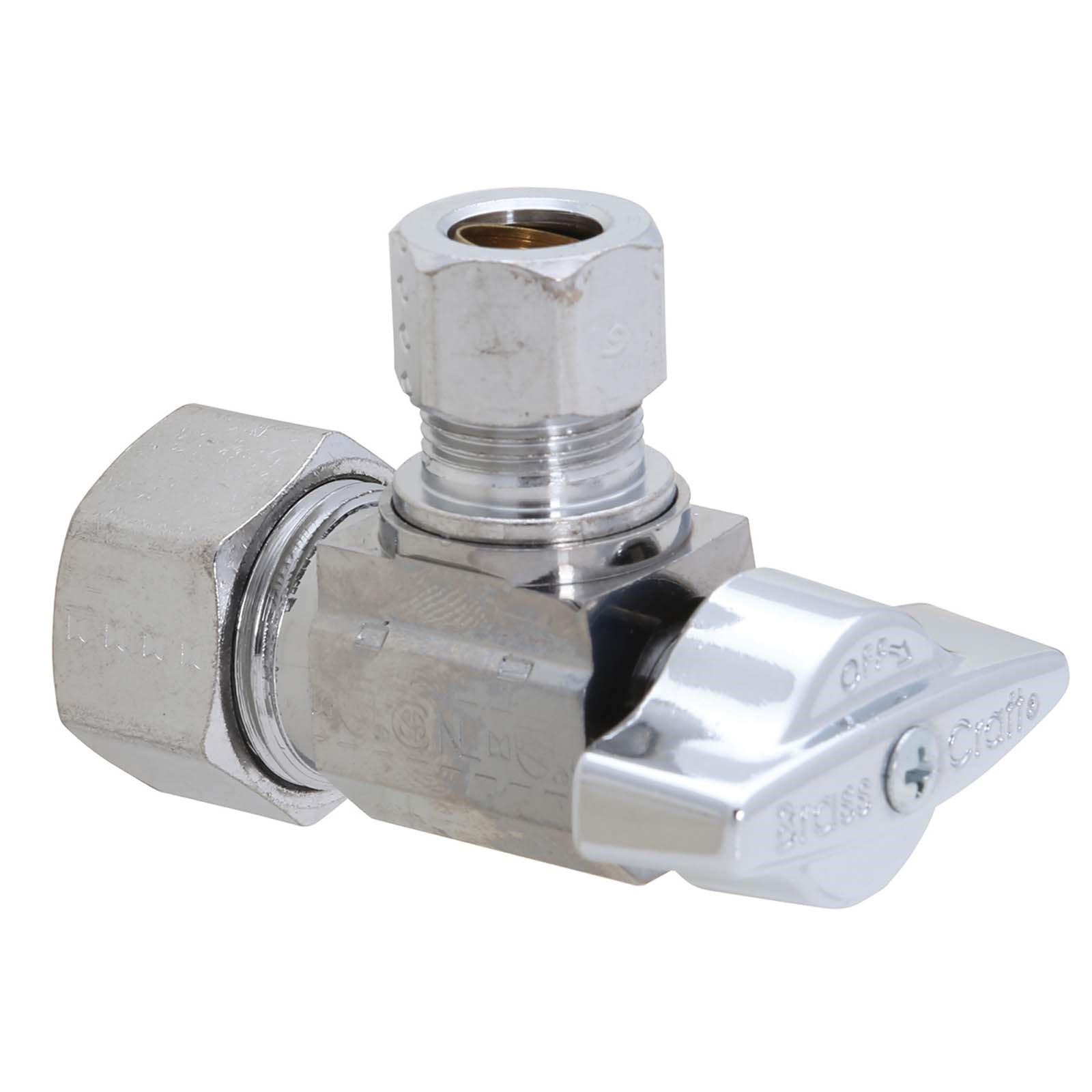 83406 1/2 COMPRESSION X 3/8 OD COMPRESSION CHROME PLATED