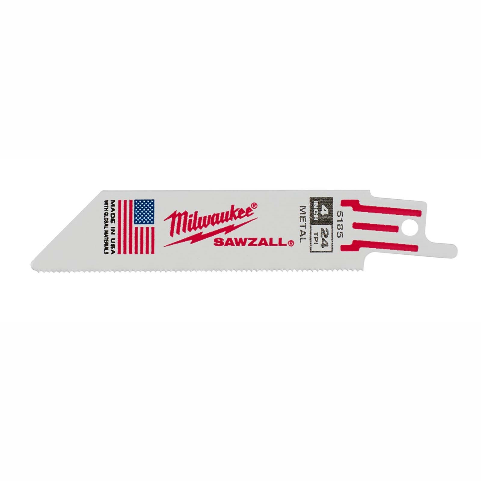 20989 4 24TPI SAWZALL BLADES, THIN KERF, METAL (5 PACK)