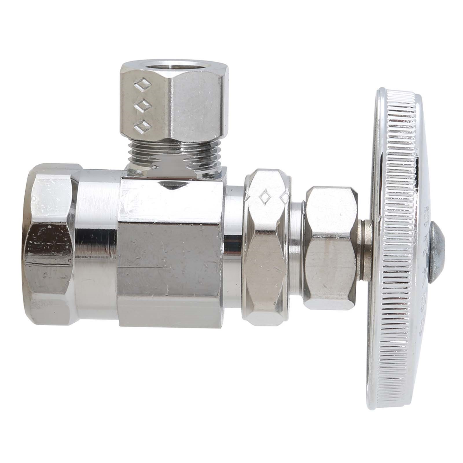 53337NL 1/2 FIP X 3/8 OD COMPRESSION CHROME PLATED BRASS M