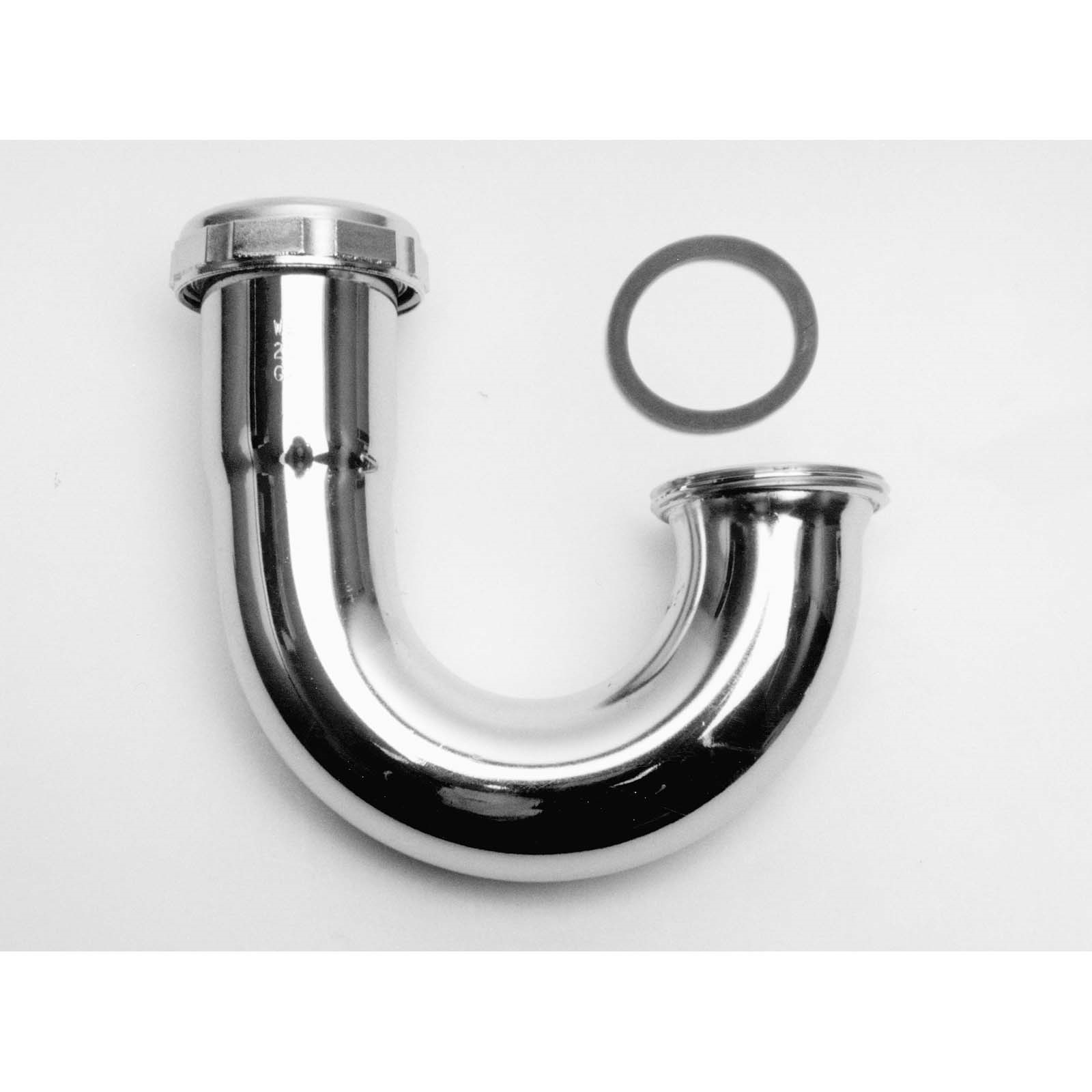 50813 1-1/4 20 GAUGE J-BEND WITH DIE-CAST NUT CHROME