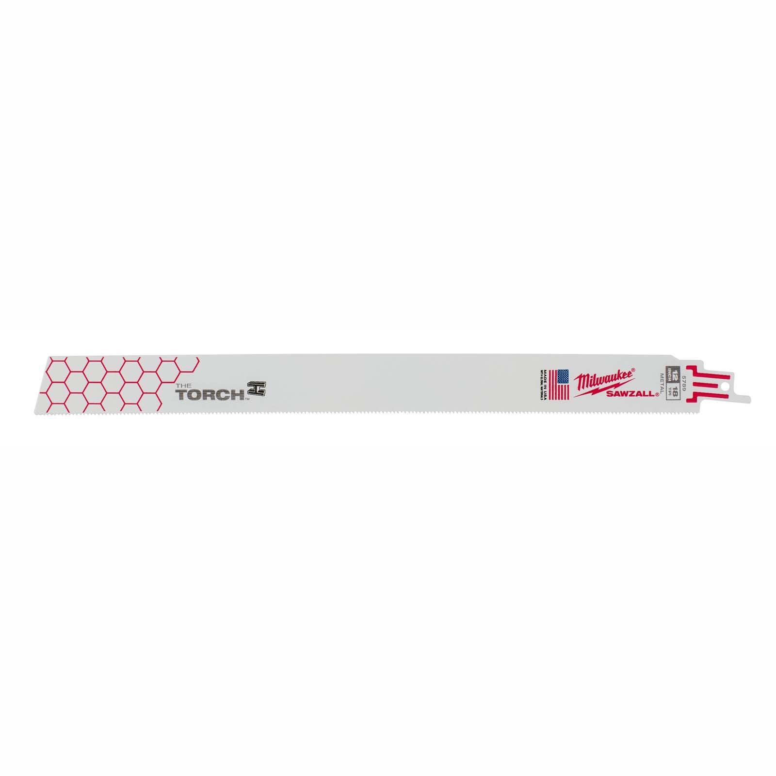 20994 12 18TPI SAWZALL BLADES, TORCH, METAL (5 PACK)