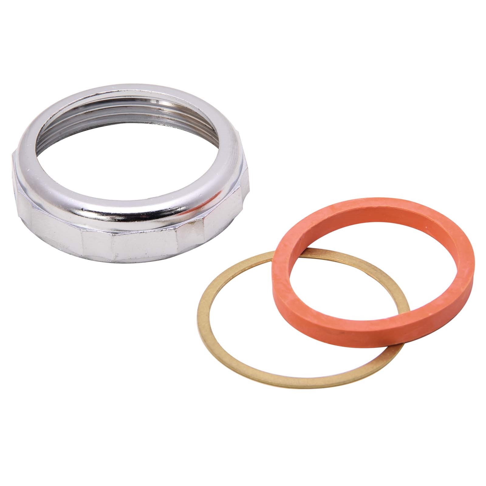 36723 S/J NUT 1-1/2X1-1/2 DIE-CAST CH W/WSHR & RING