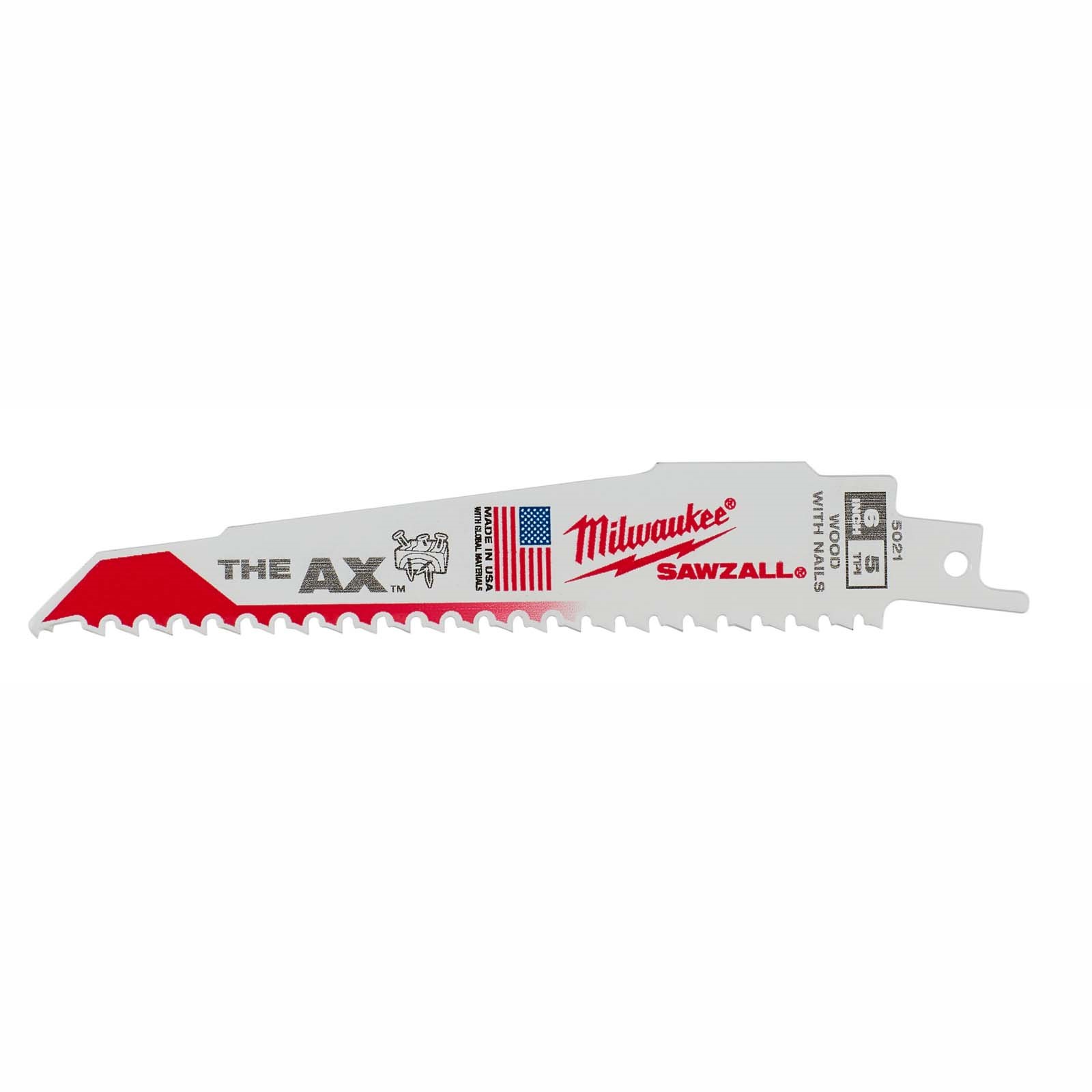 20991 6 5TPI SAWZALL BLADES, THE AX, WOOD (5 PACK)