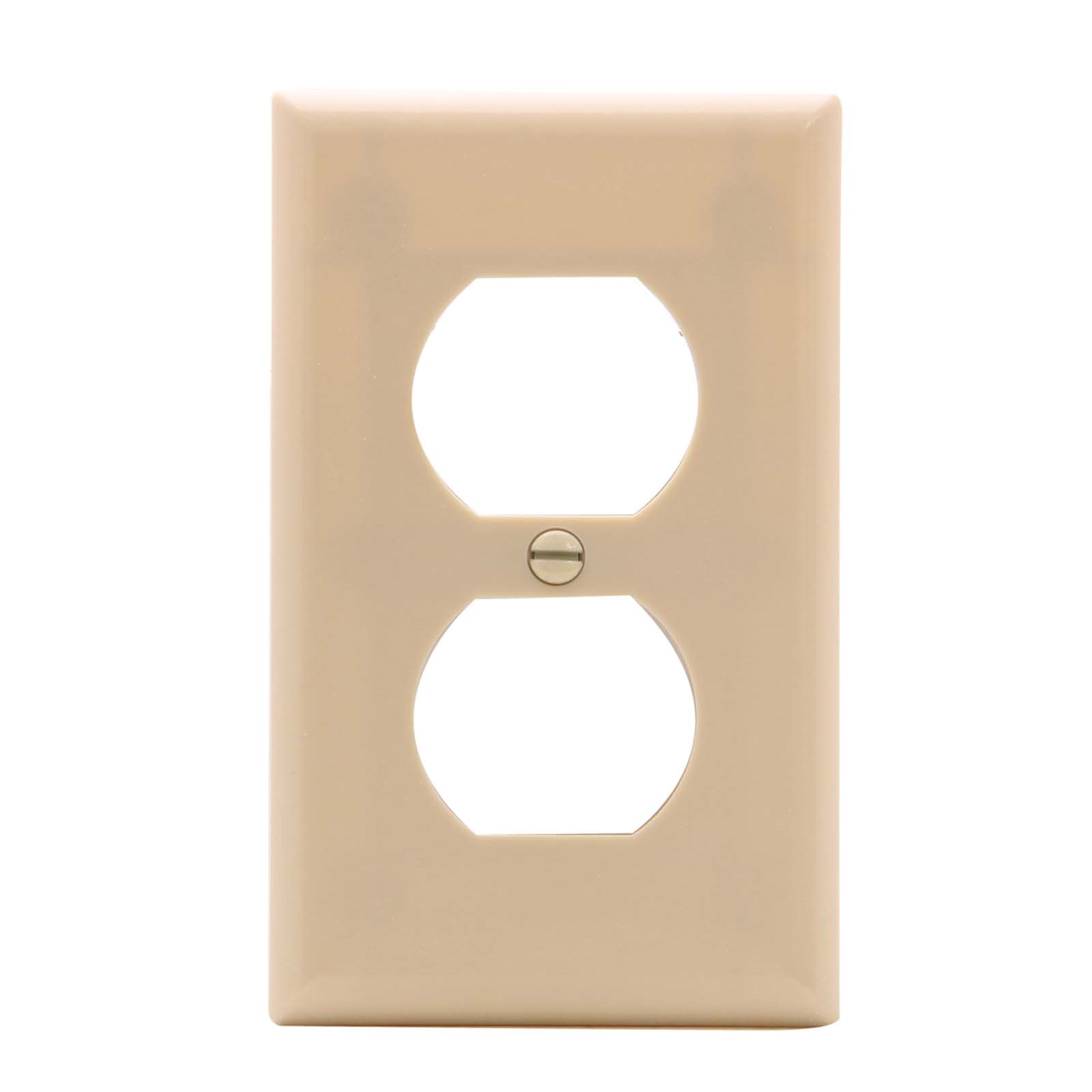 67037 PLASTIC STANDARD DUPLEX RECEPTACLE WALL PLATE, IVO