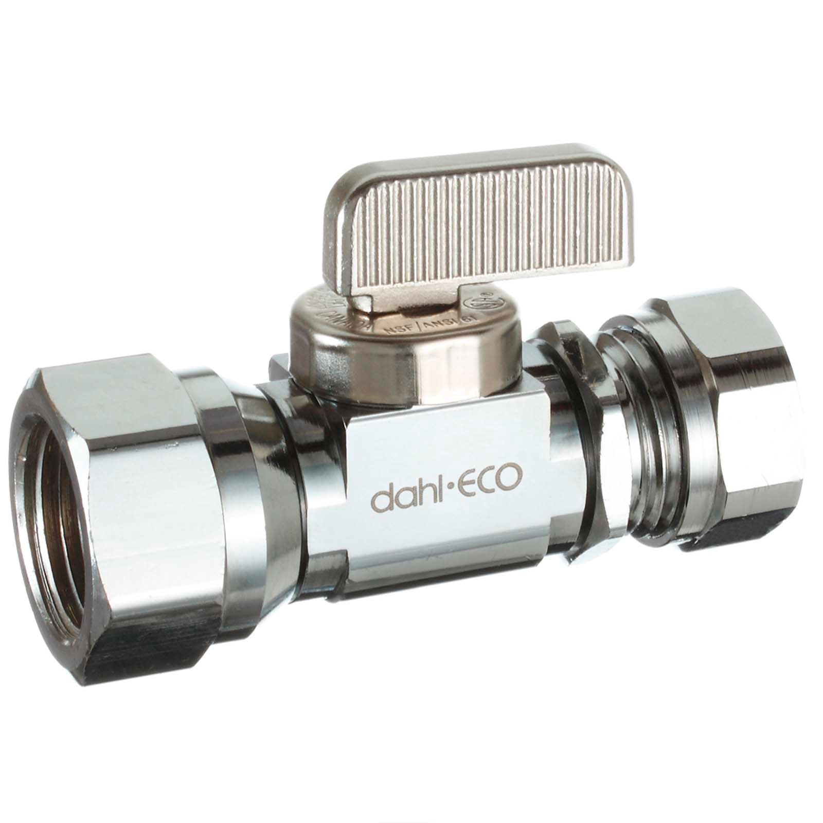 53455NL 1/2 X 1/2 OR 7/16 BRASS (LEAD FREE) 1/4-TURN STRAI