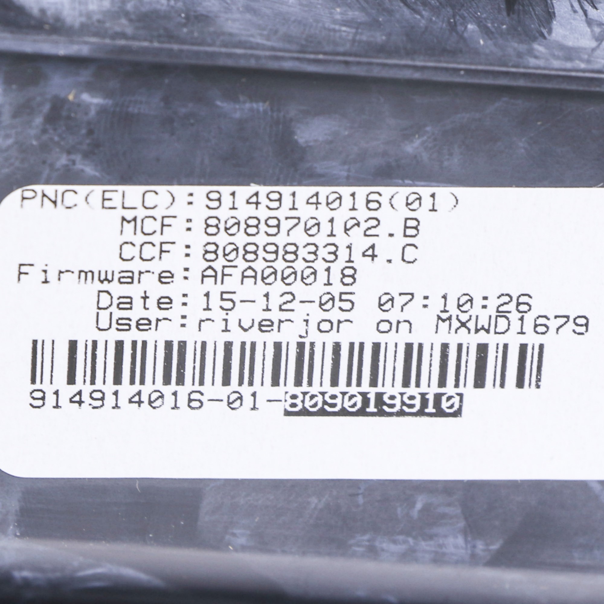 809019910 Frigidaire Control Assembly